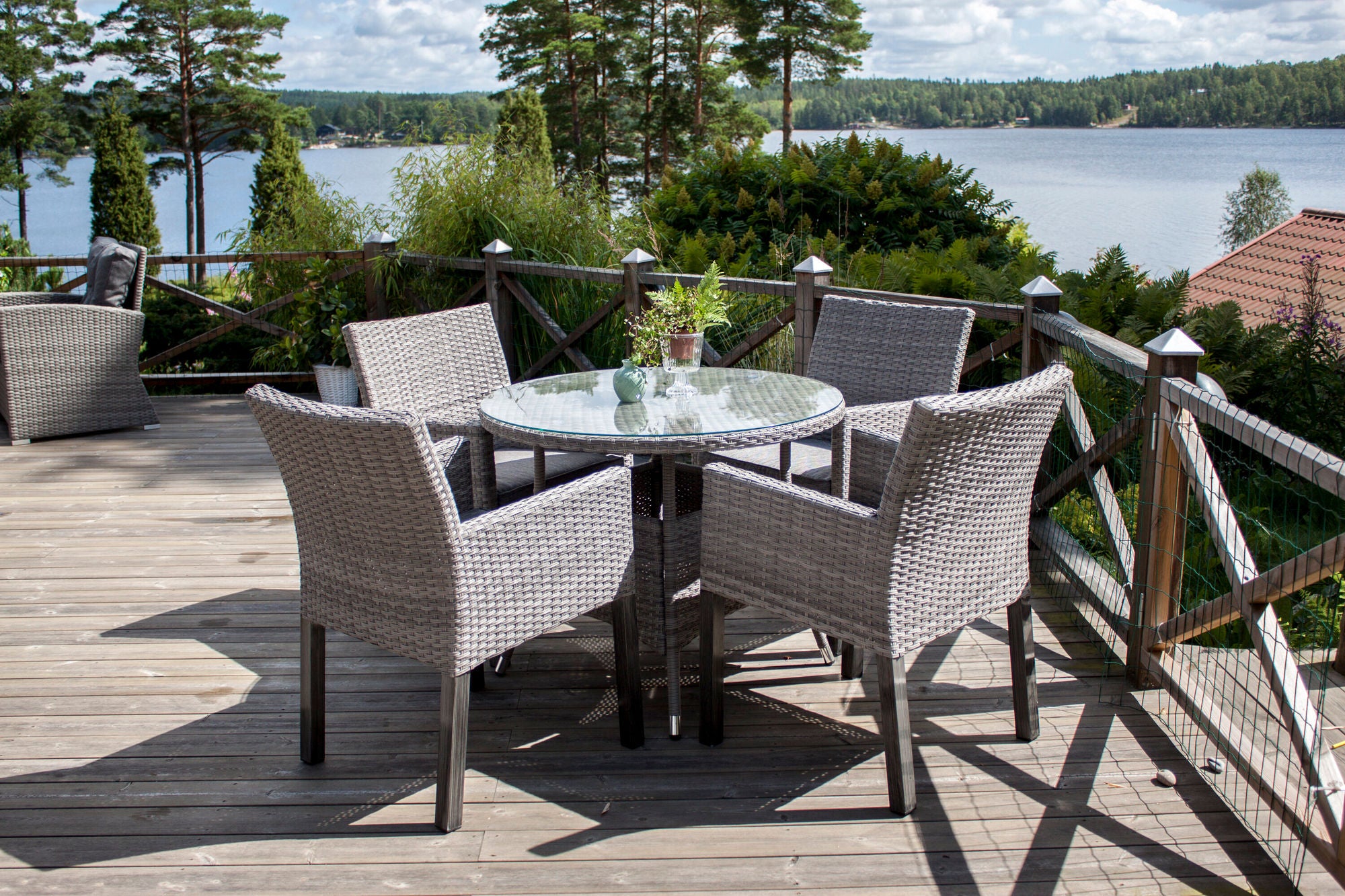 Venture Home Volta bord ø 90 - Grey/Glass