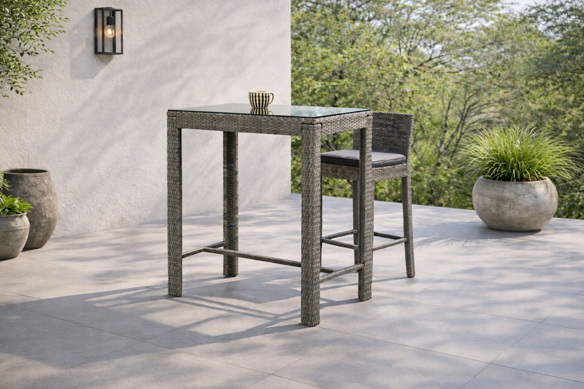 Venture Home Alo Barbord Steel - Grey Wicker Rectangular 60,5