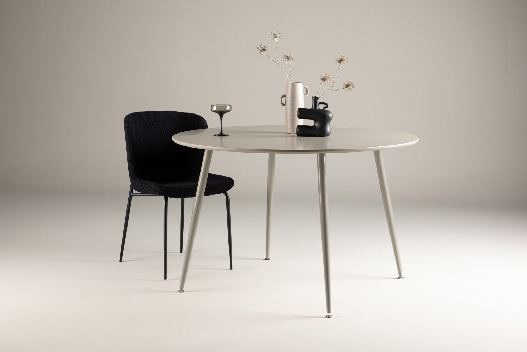 Venture Home Plaza spisebord ⌀120 - Beige /