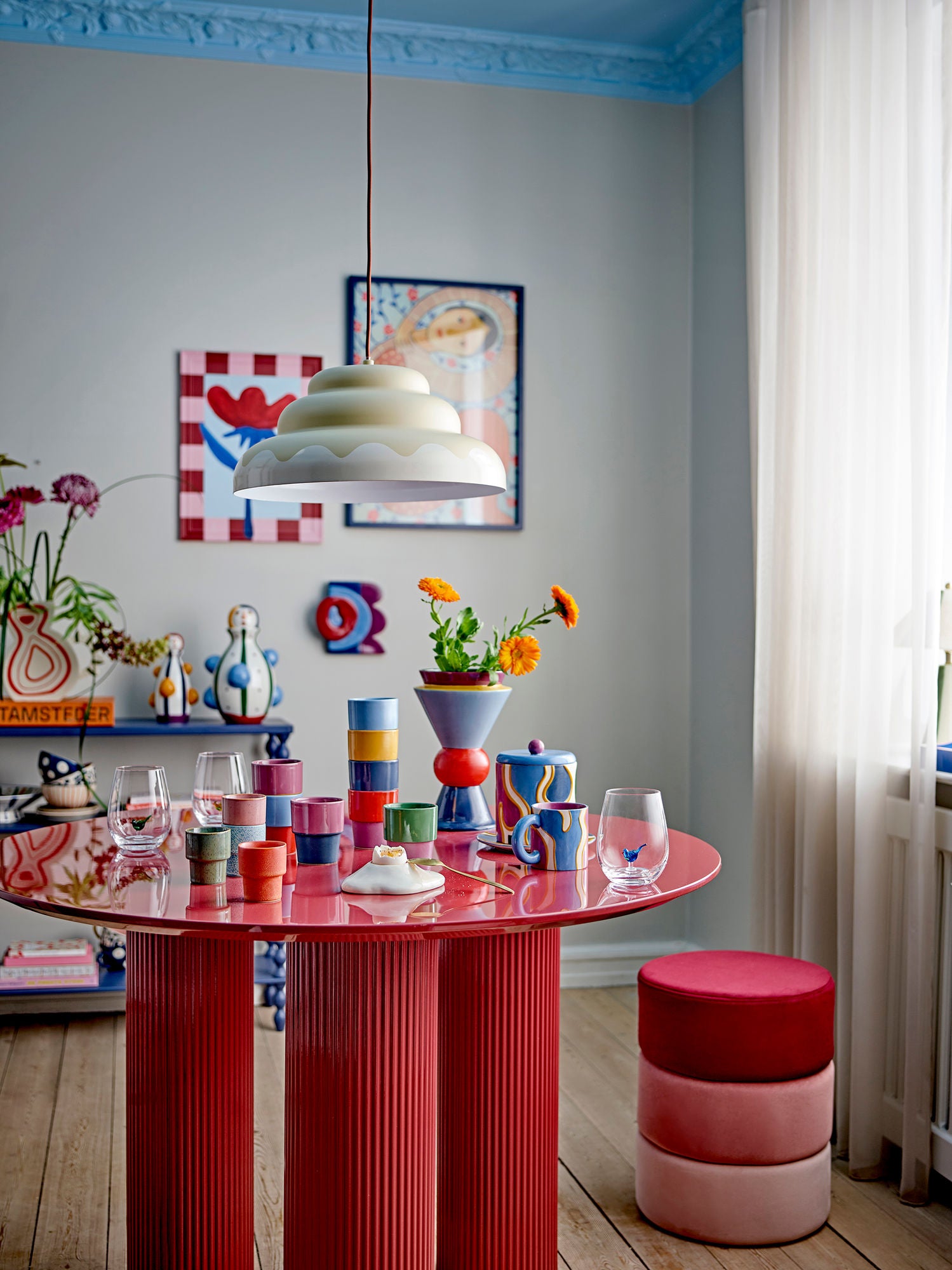Bloomingville Della Spisebord, Rød, FSC®100%, MDF