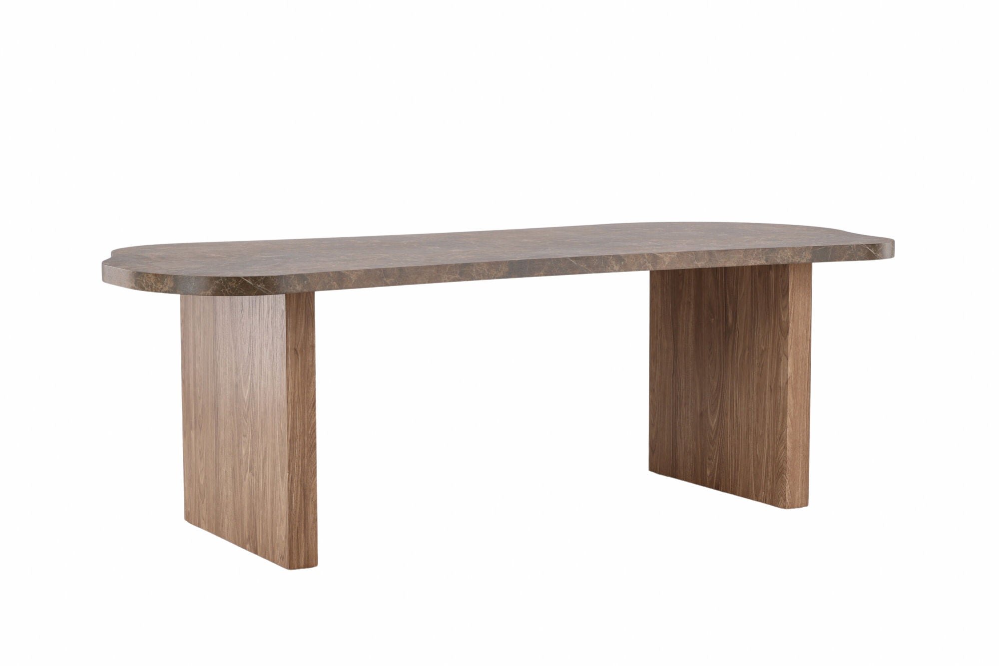 Vind Eleonora spisebord 100x230 cm - Brown / Marblelook