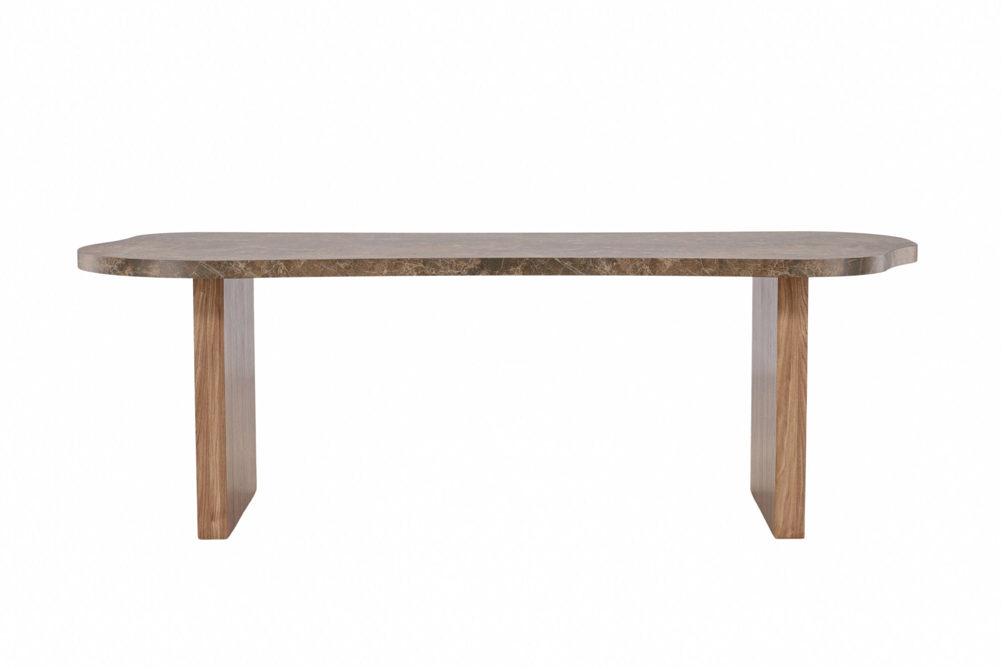 Vind Eleonora spisebord 100x230 cm - Brown / Marblelook