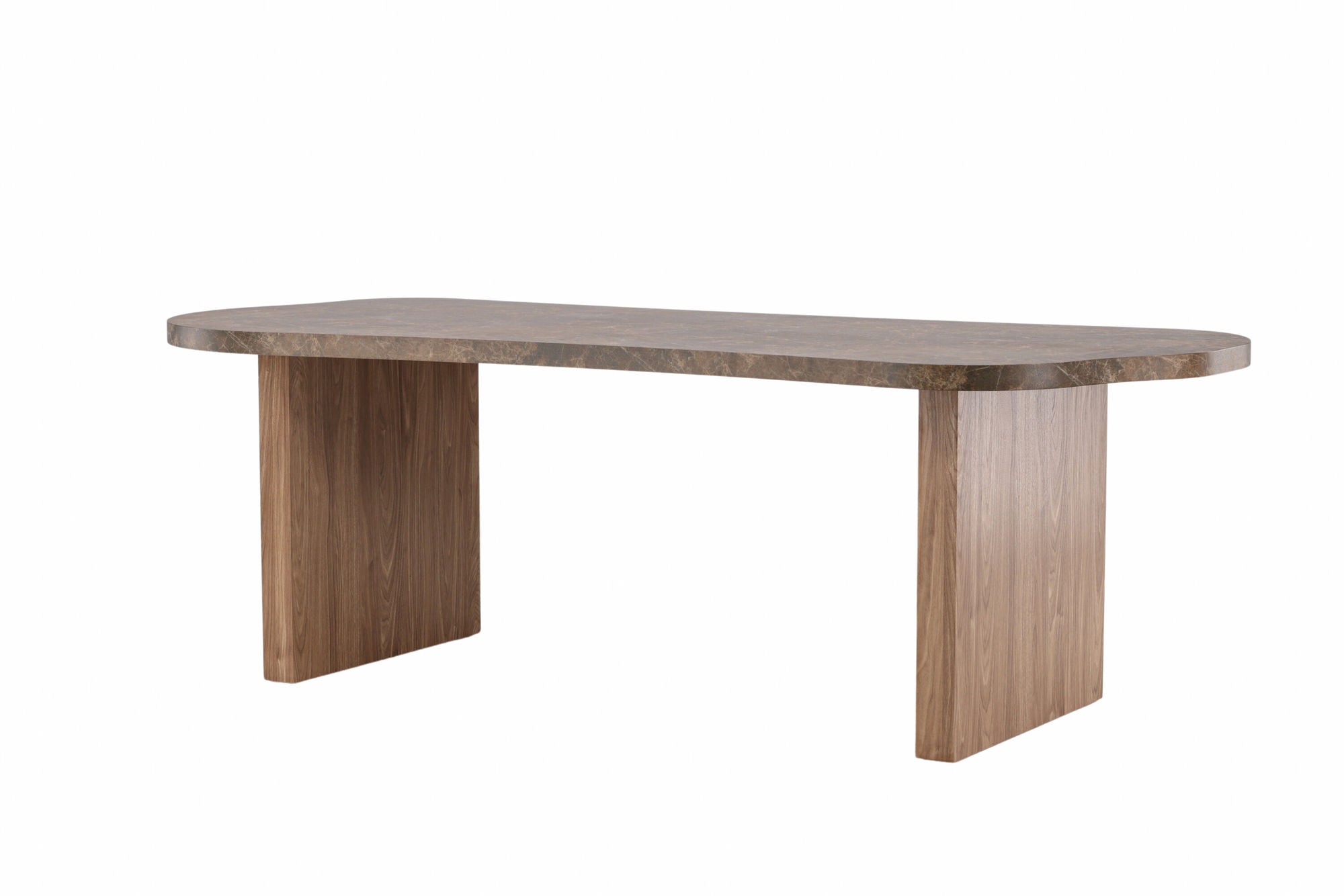 Vind Eleonora spisebord 100x230 cm - Brown / Marblelook