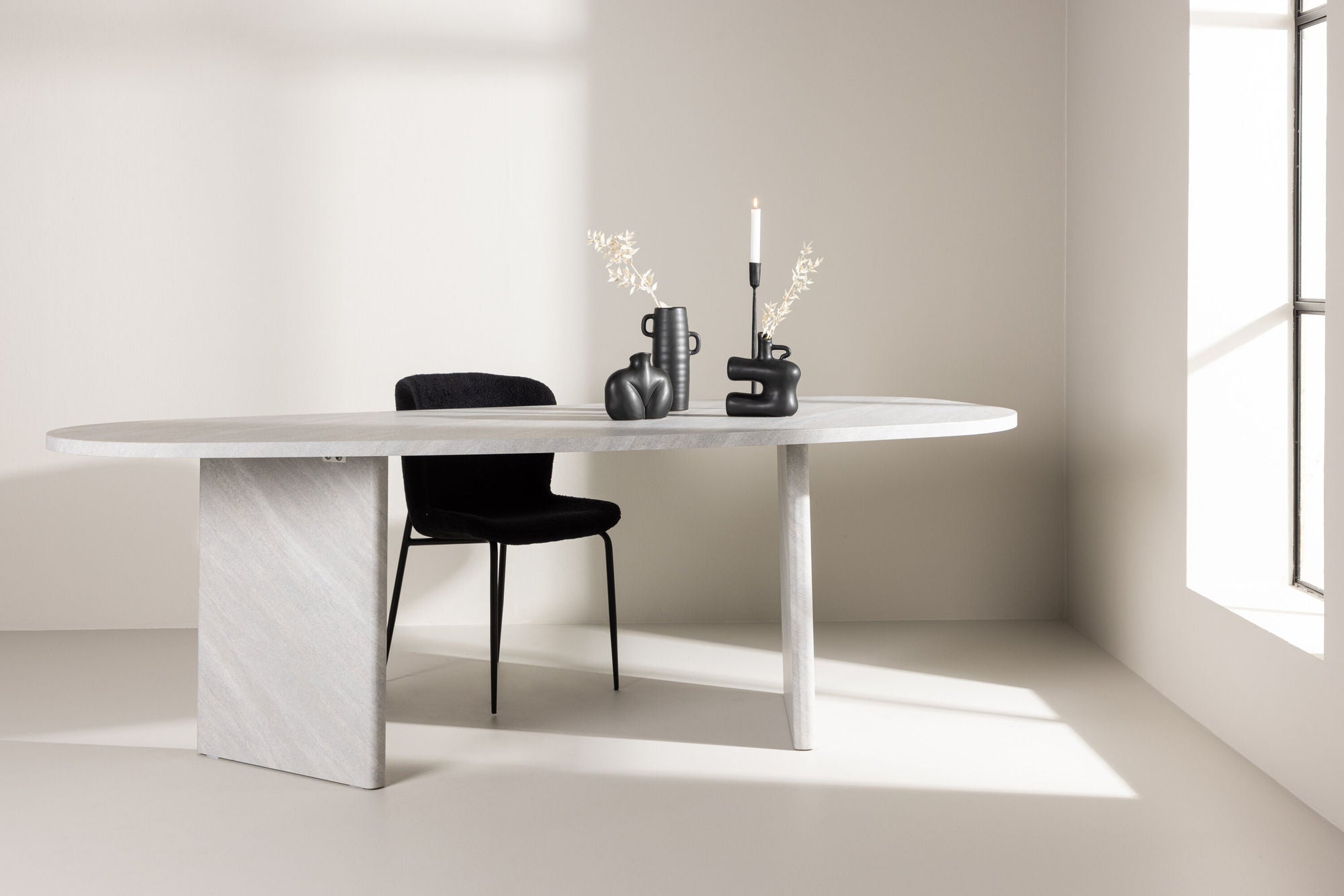 Venture Home Grönvik spisebord 220x100 cm - White Conrecete Look /