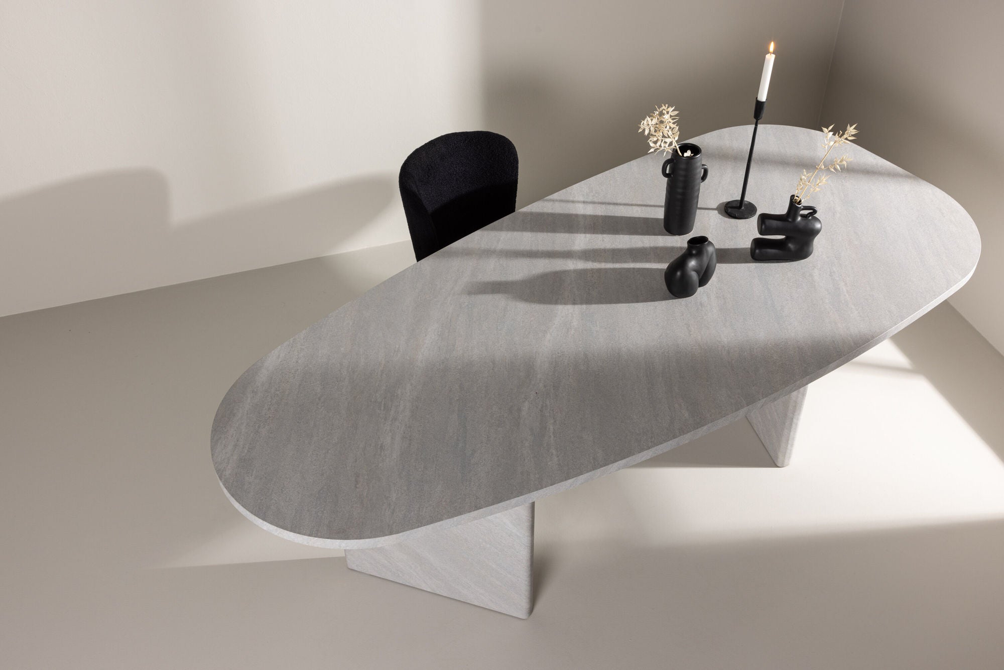 Venture Home Grönvik spisebord 220x100 cm - White Conrecete Look /