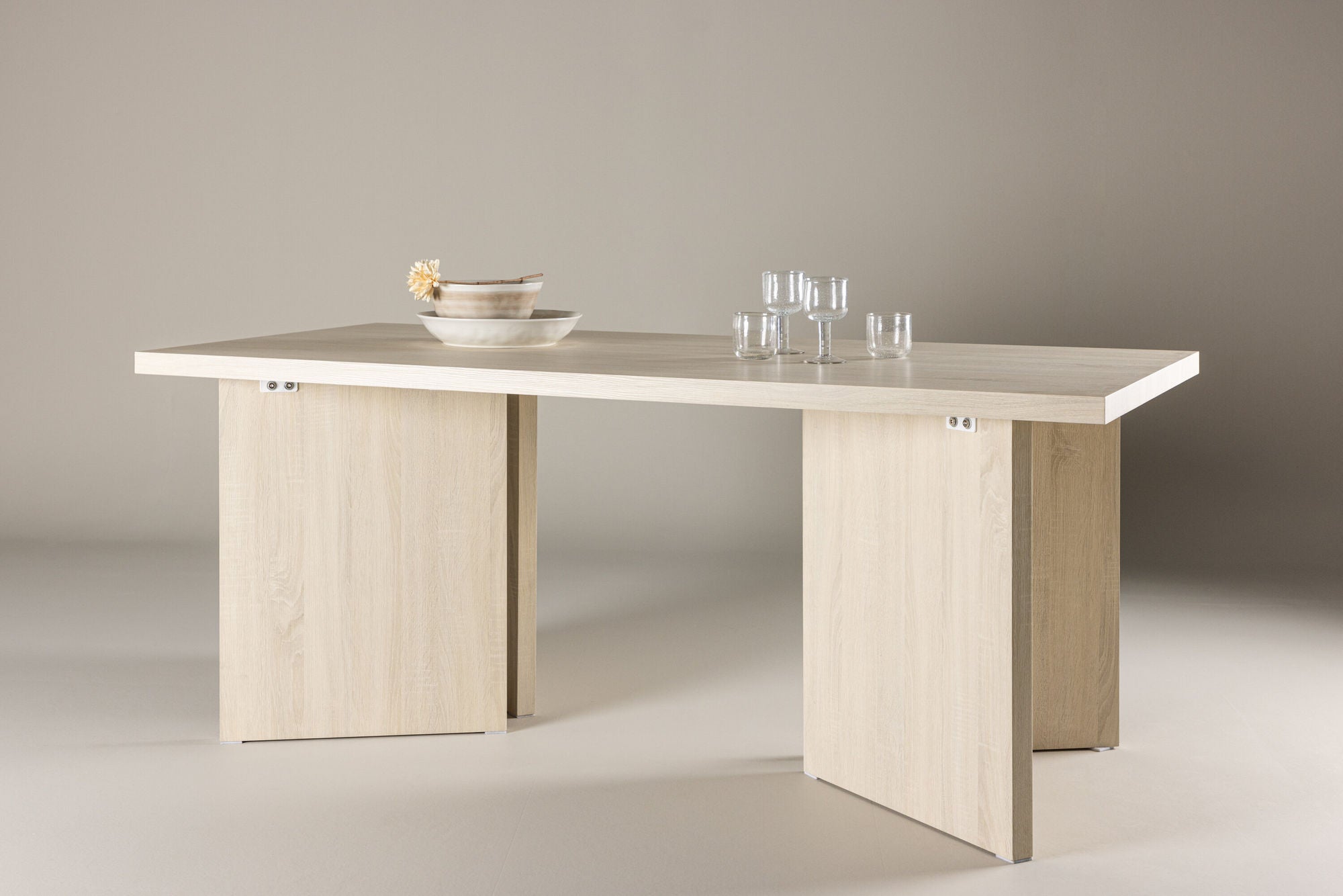 Vind Bassholmen spisebord 90x180 cm - Whitewash /
