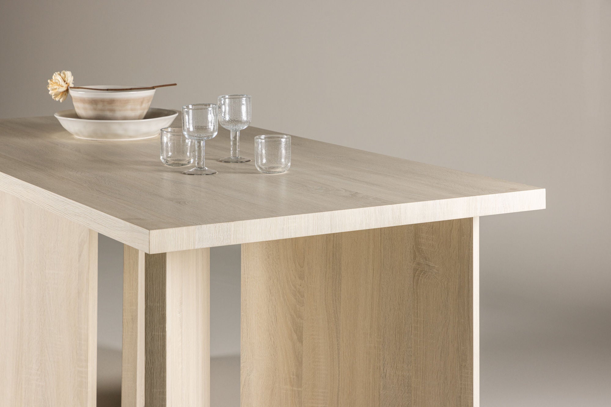 Vind Bassholmen spisebord 90x180 cm - Whitewash /