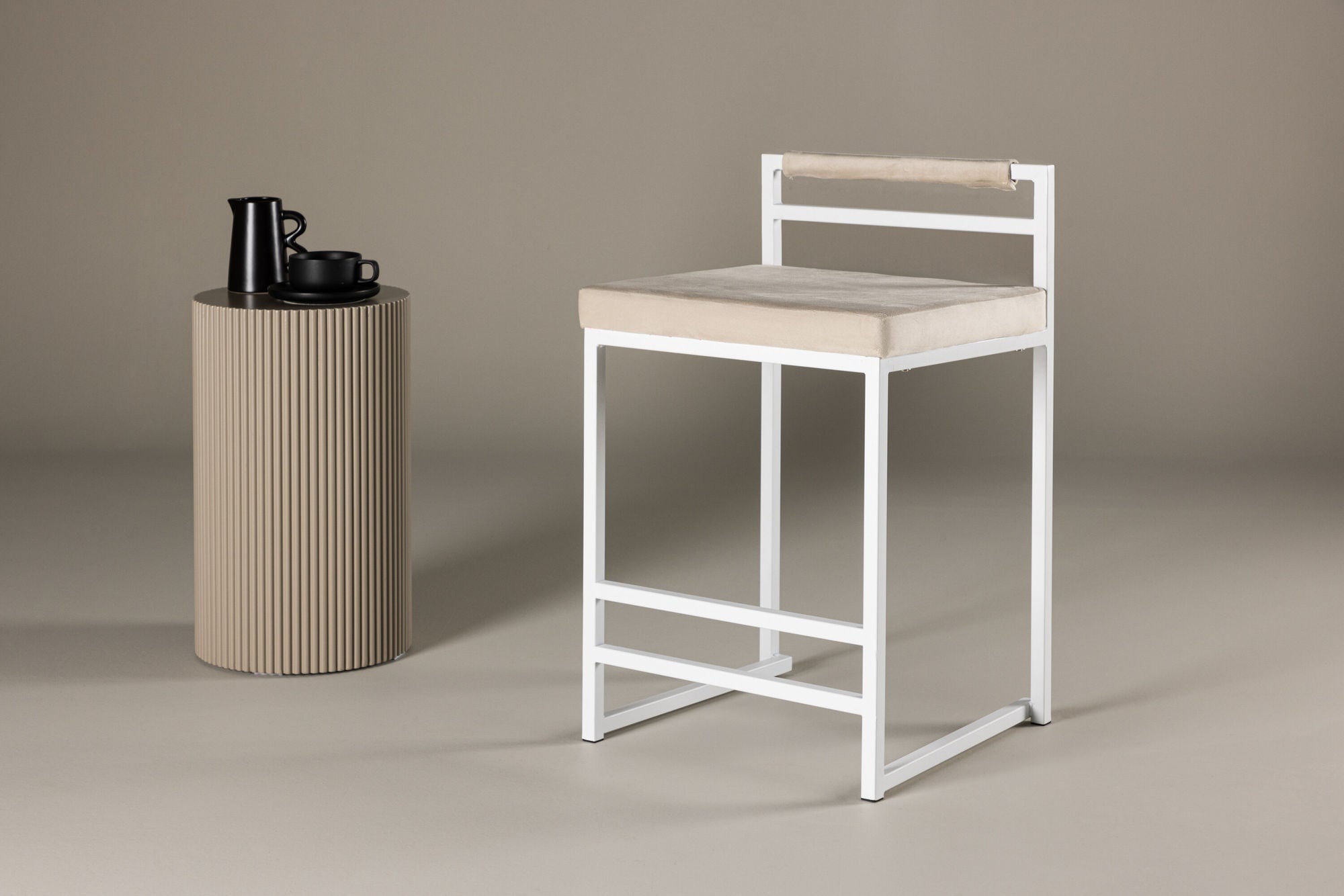 Venture Home Opelika Bar stol 1-pack - White / Beige/ FSC 100%