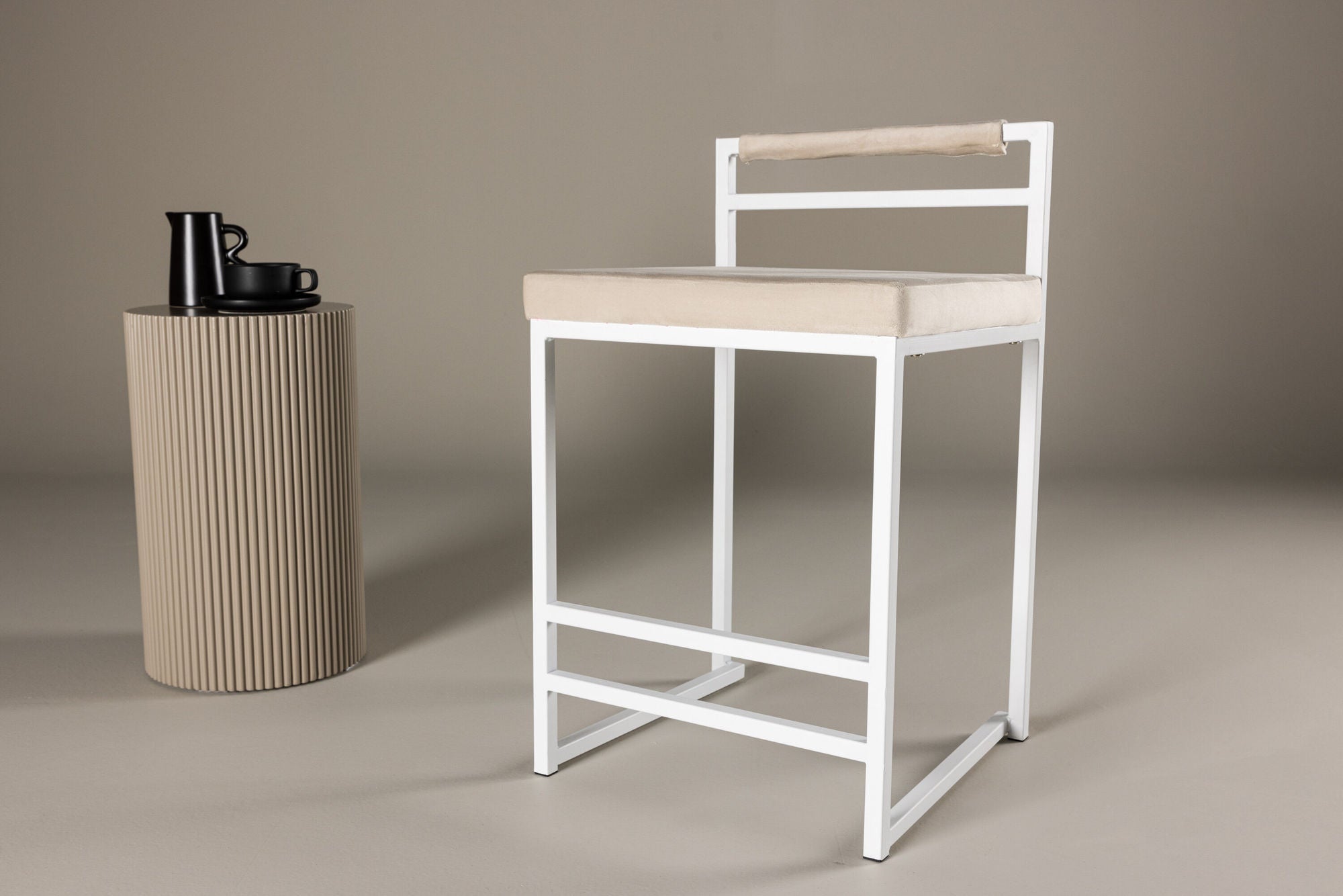 Venture Home Opelika Bar stol 1-pack - White / Beige/ FSC 100%