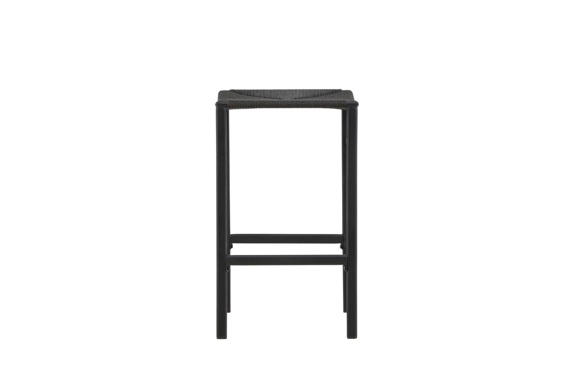 Venture Home Polly Bar stol 2-pack - Black / Black Rope