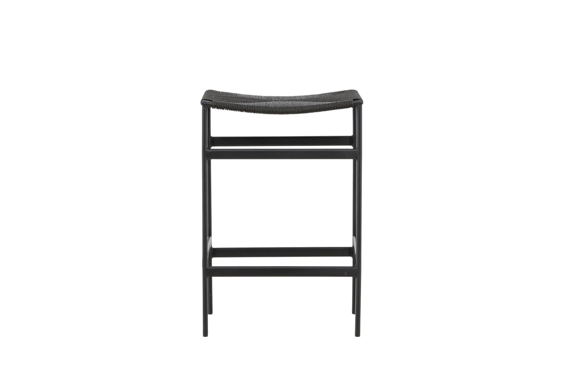 Venture Home Polly Bar stol 2-pack - Black / Black Rope