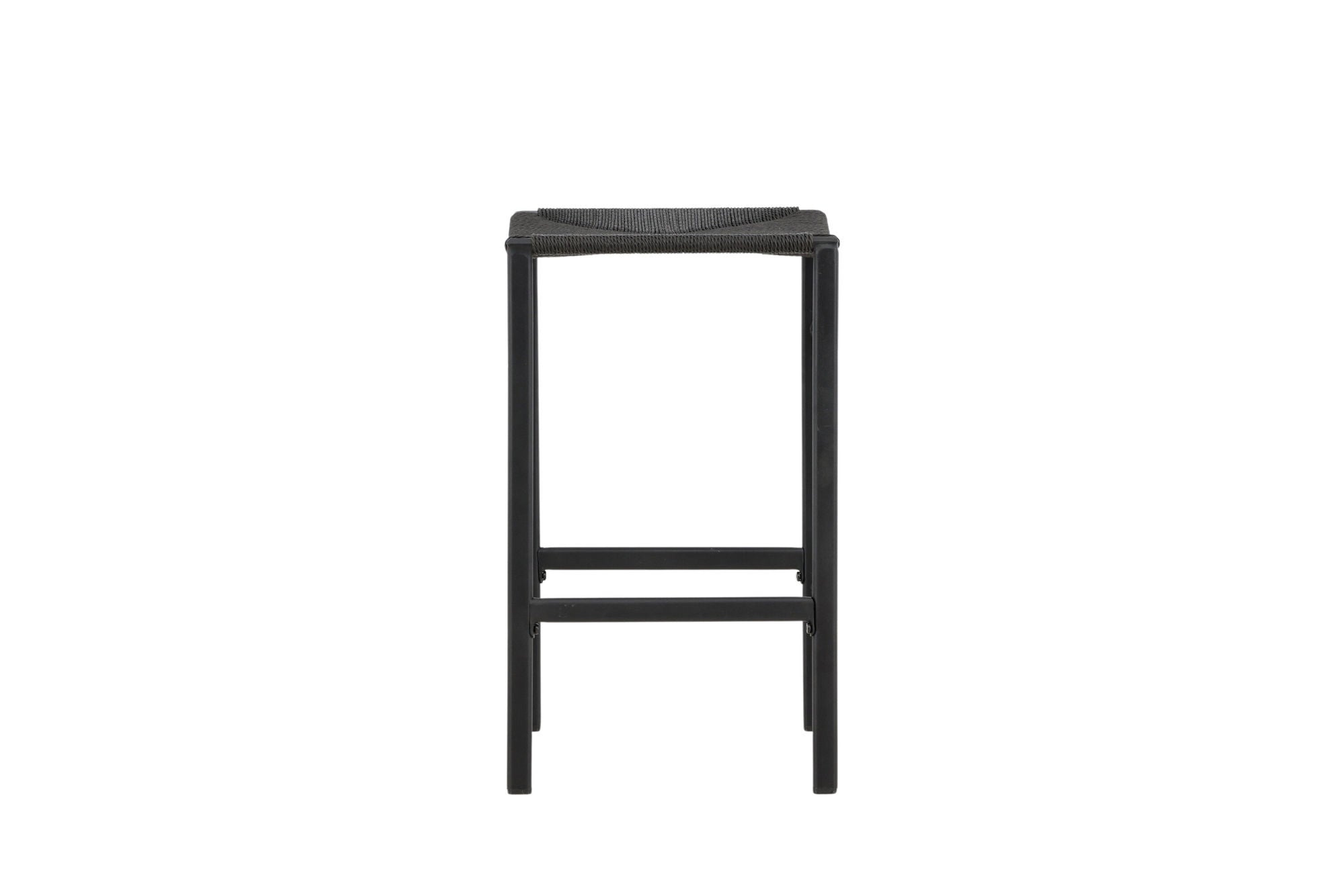 Venture Home Polly Bar stol 2-pack - Black / Black Rope