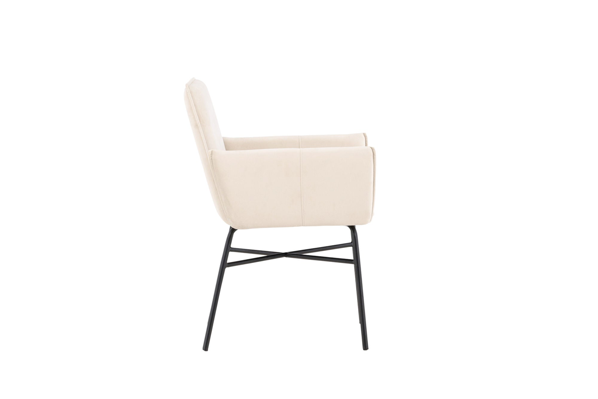 Venture Home Petra Spisebordsstol - Black / Beige Velvet