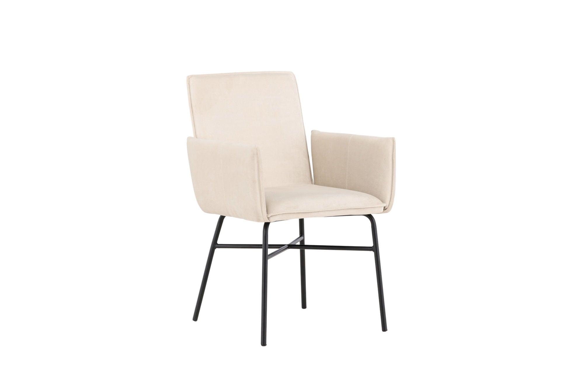 Venture Home Petra Spisebordsstol - Black / Beige Velvet