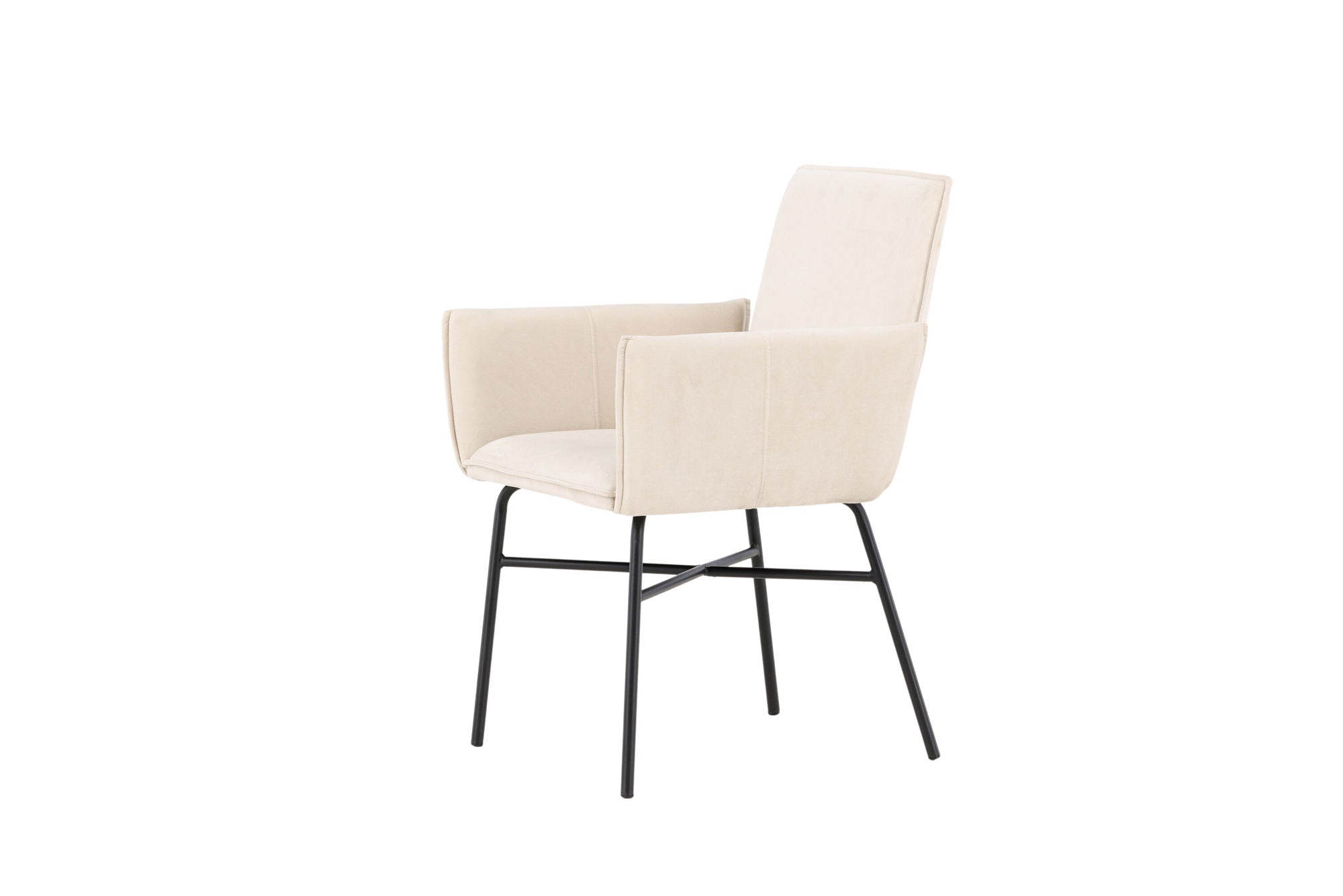Venture Home Petra Spisebordsstol - Black / Beige Velvet