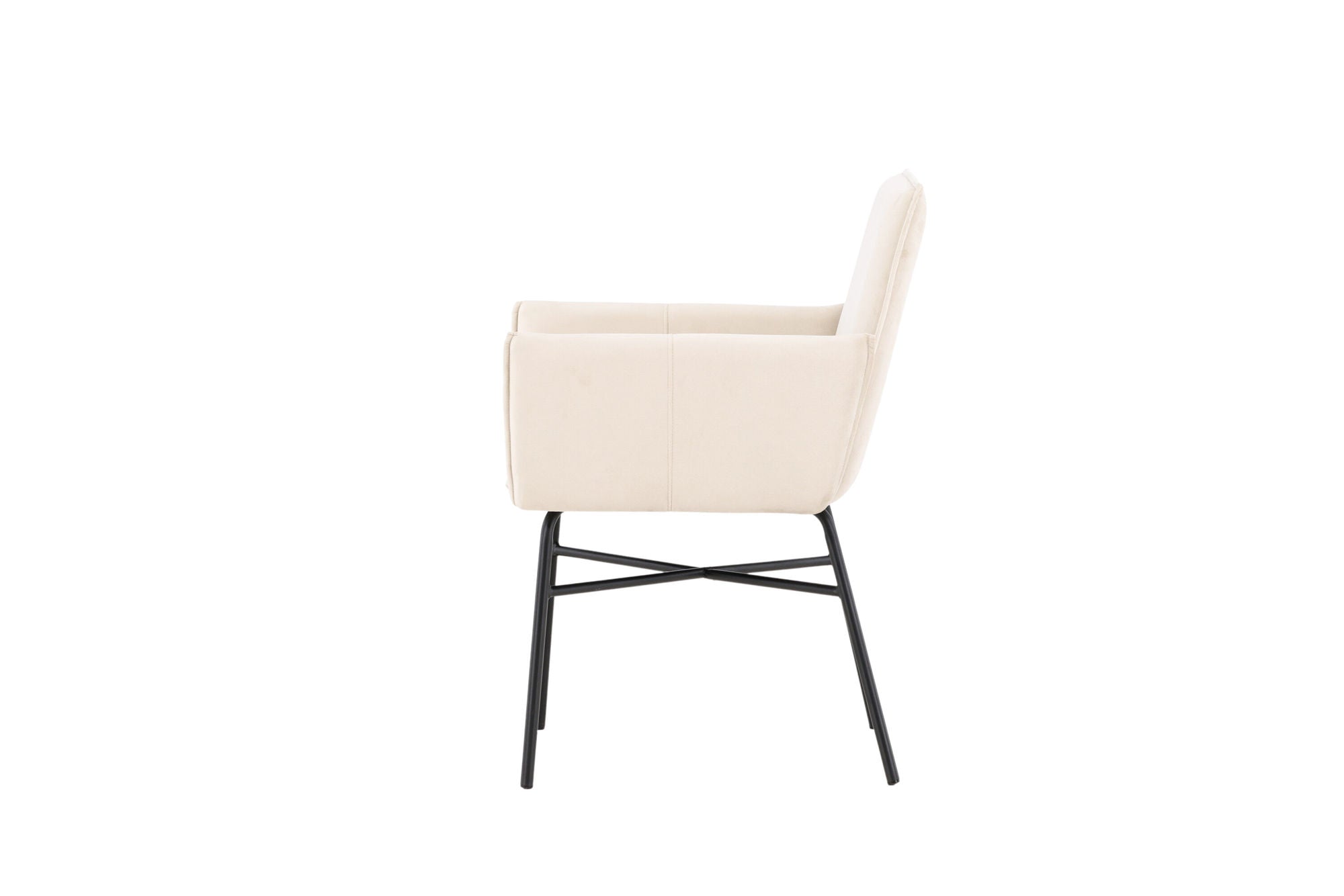 Venture Home Petra Spisebordsstol - Black / Beige Velvet
