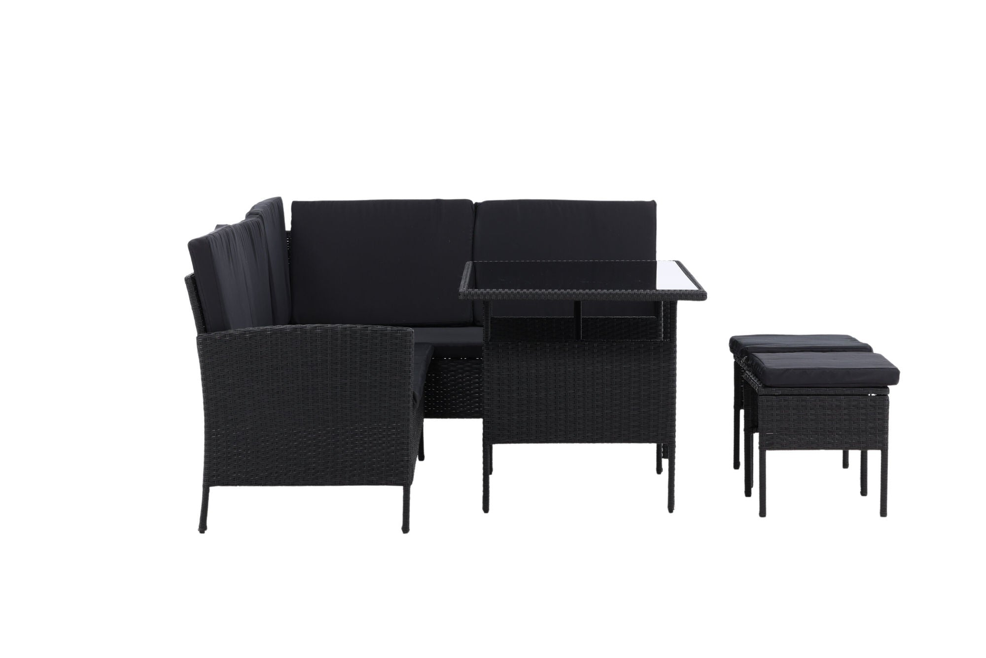 Venture Home Knock - hjørne Sofa- Black/Black - Wicker -