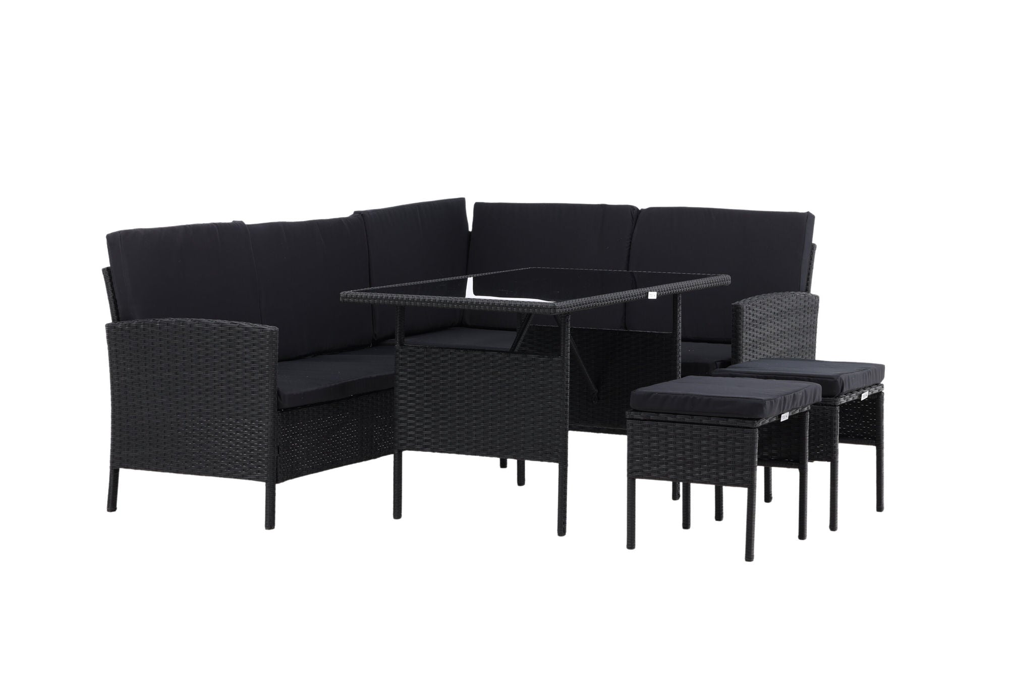 Venture Home Knock - hjørne Sofa- Black/Black - Wicker -