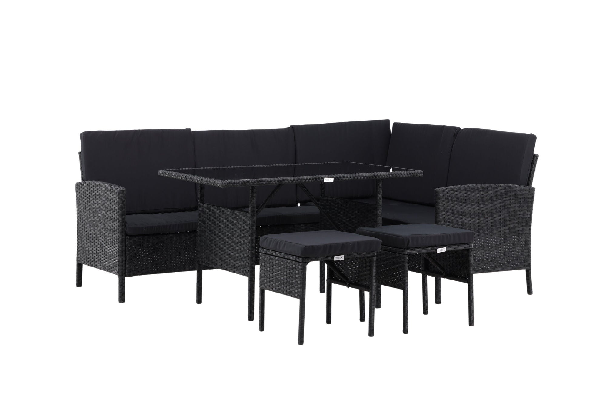 Venture Home Knock - hjørne Sofa- Black/Black - Wicker -