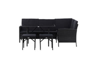 Venture Home Knock - hjørne Sofa- Black/Black - Wicker -