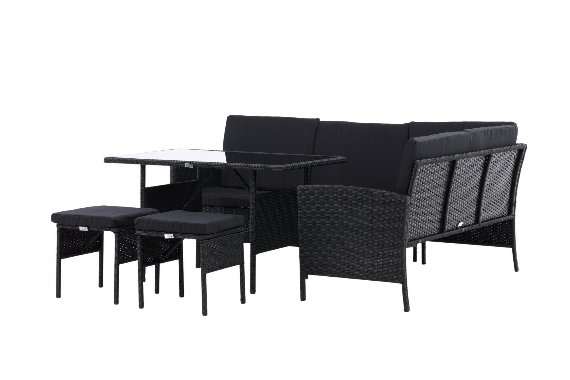 Venture Home Knock - hjørne Sofa- Black/Black - Wicker -