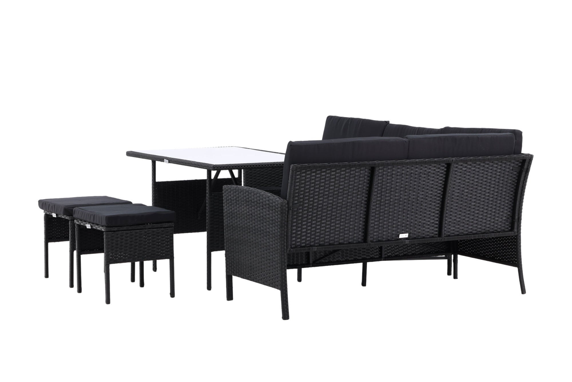 Venture Home Knock - hjørne Sofa- Black/Black - Wicker -