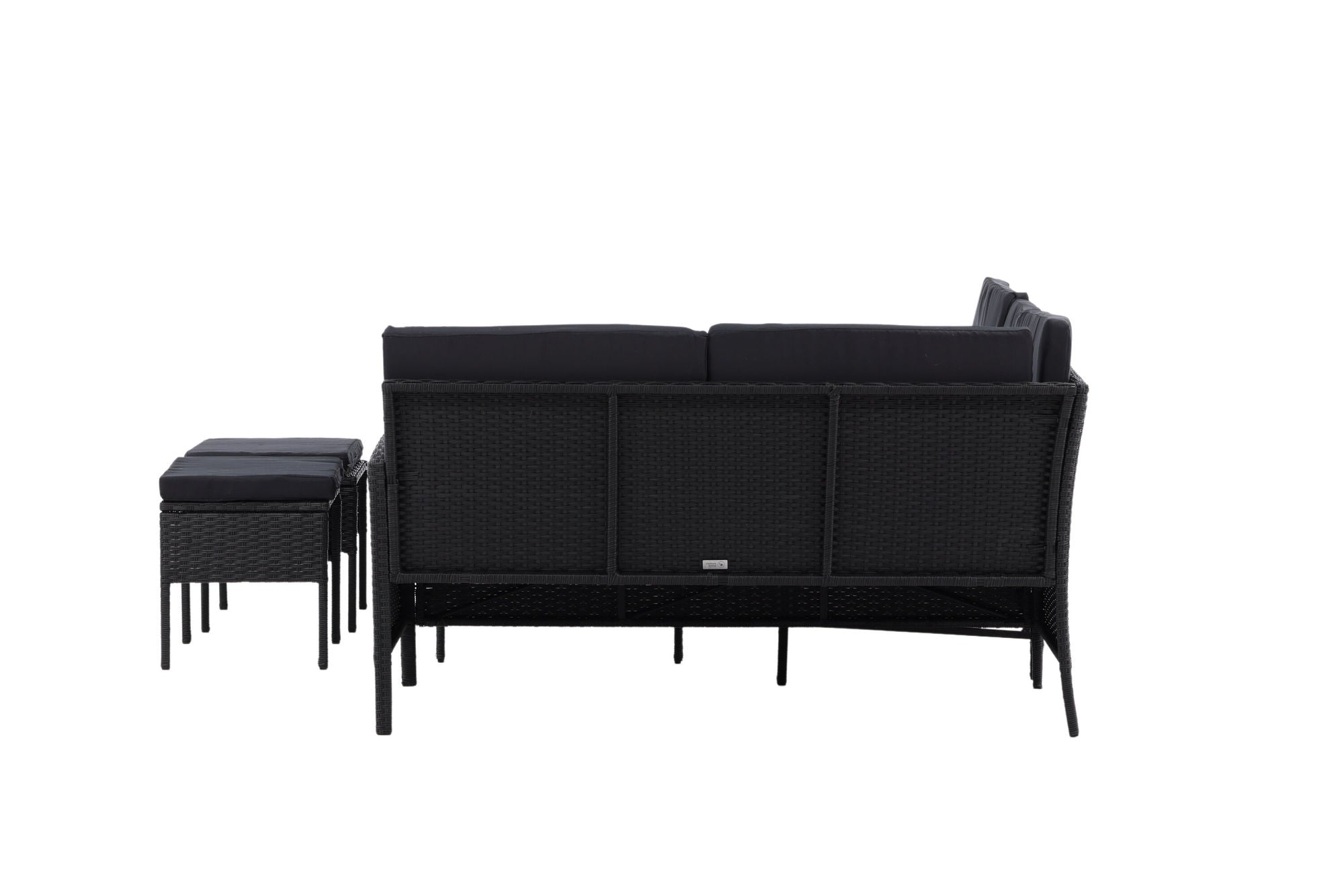 Venture Home Knock - hjørne Sofa- Black/Black - Wicker -