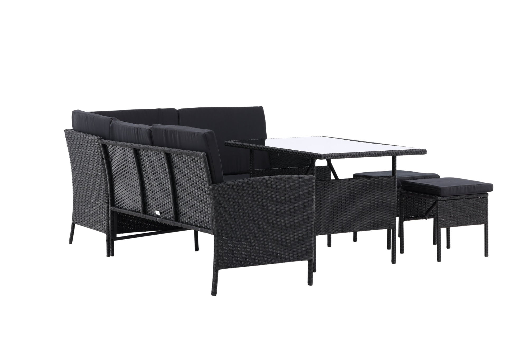 Venture Home Knock - hjørne Sofa- Black/Black - Wicker -