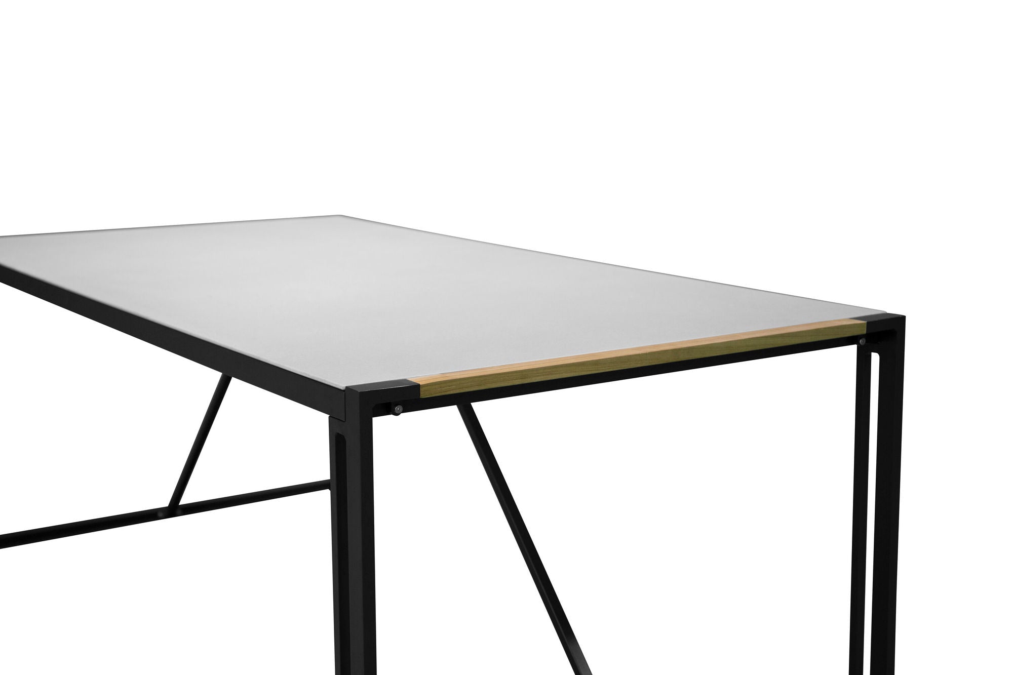 Venture Home Texas spisebord 200*100 - Black Alu / Teak / Grey Spray stone