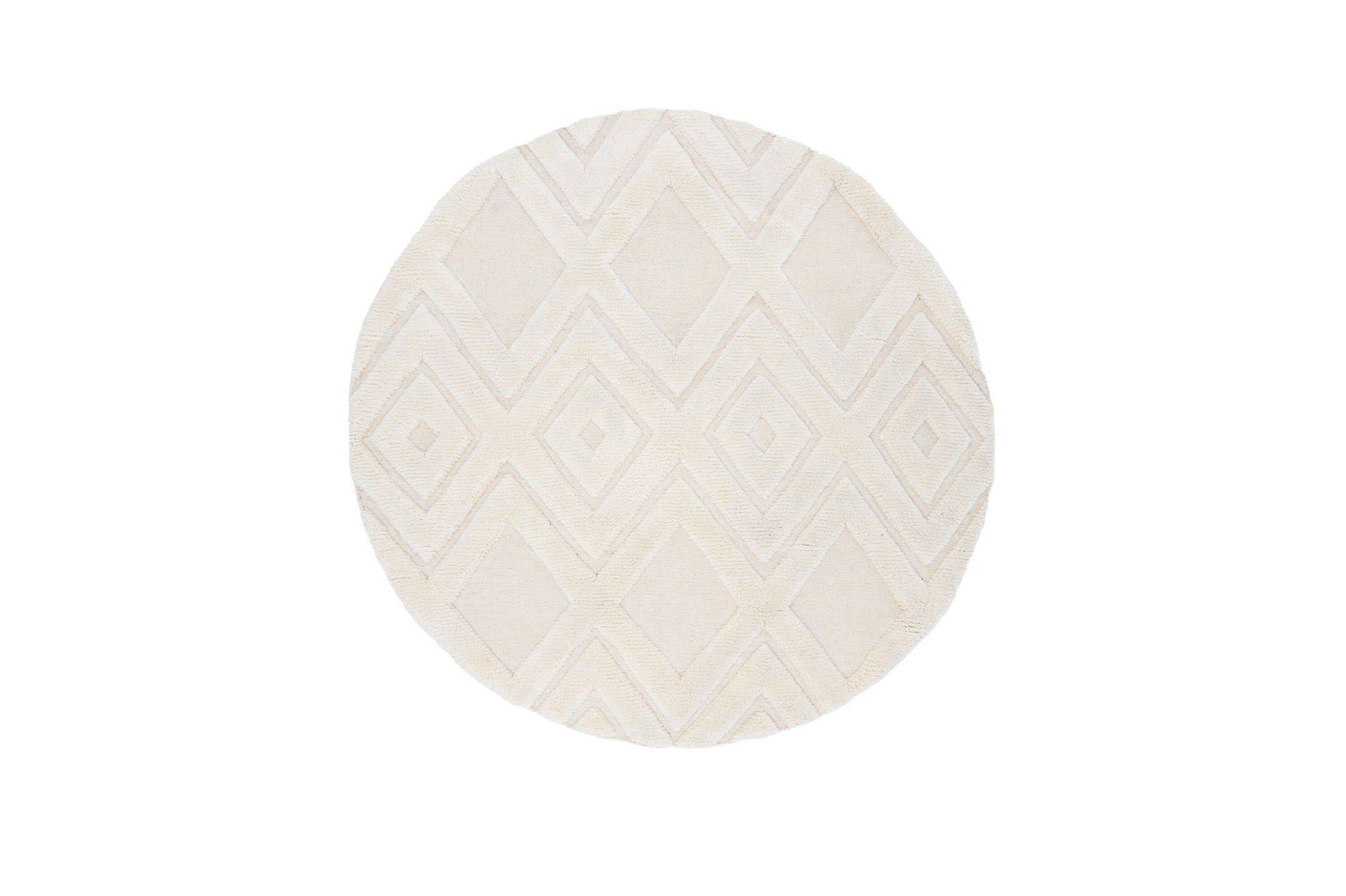 Vind Dahlia Wool - 200*200- -rund-White