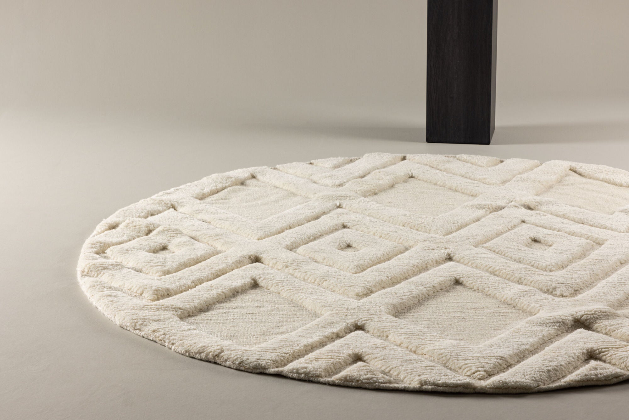Vind Dahlia Wool - 200*200- -rund-White