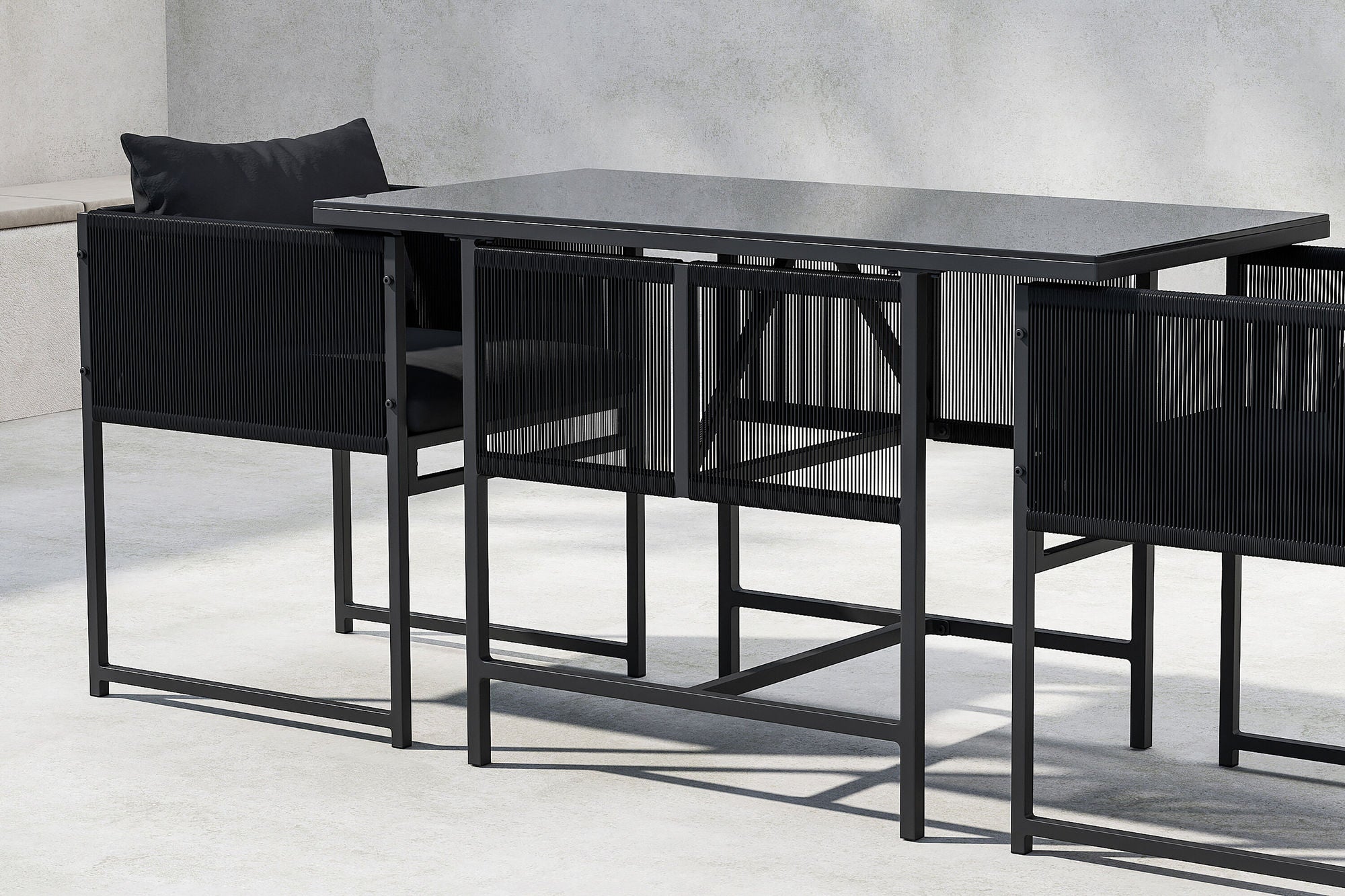 Venture Home Noto Balcony Set - Black / Black