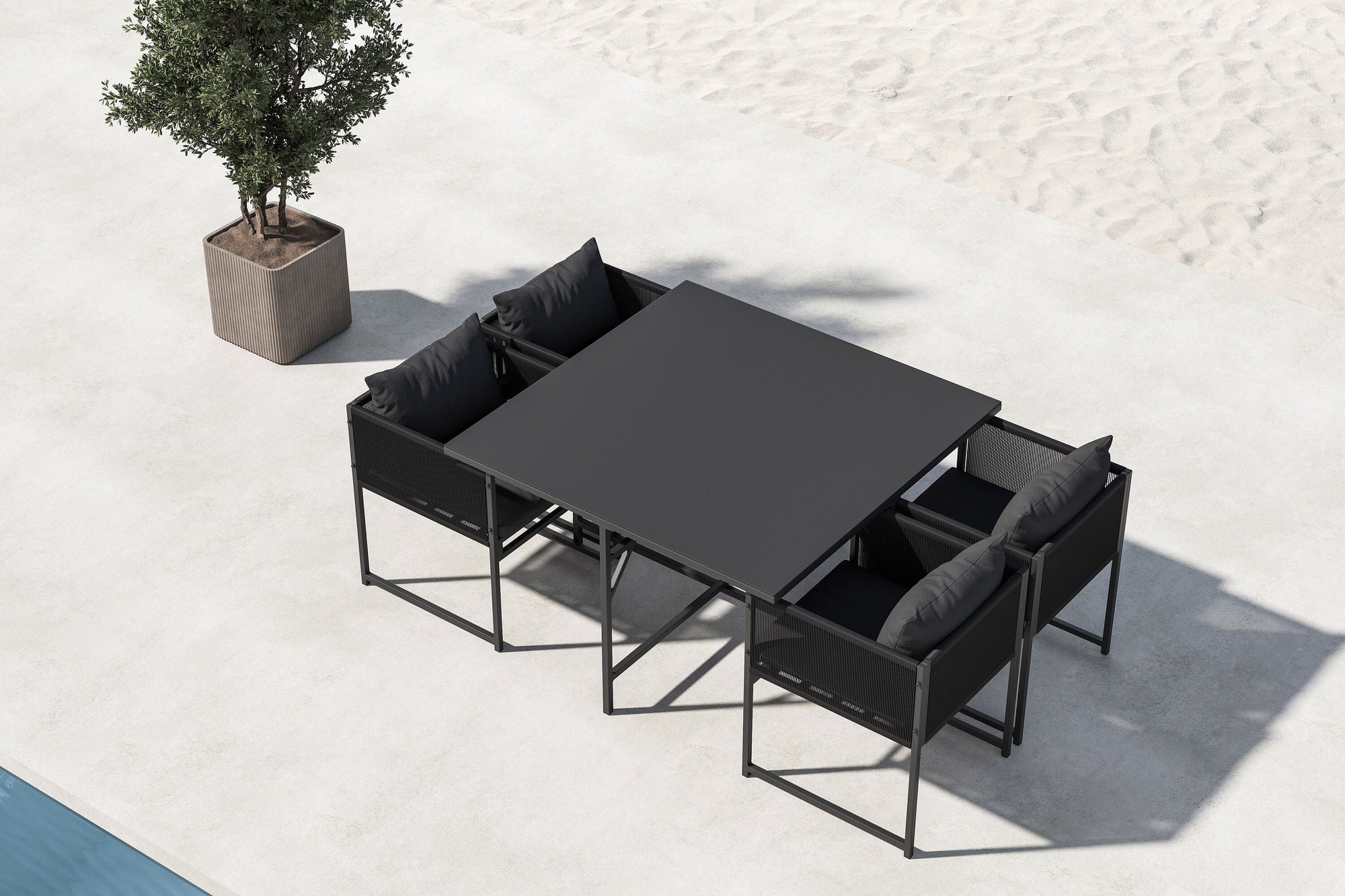 Venture Home Noto Dining Set - Black / Black