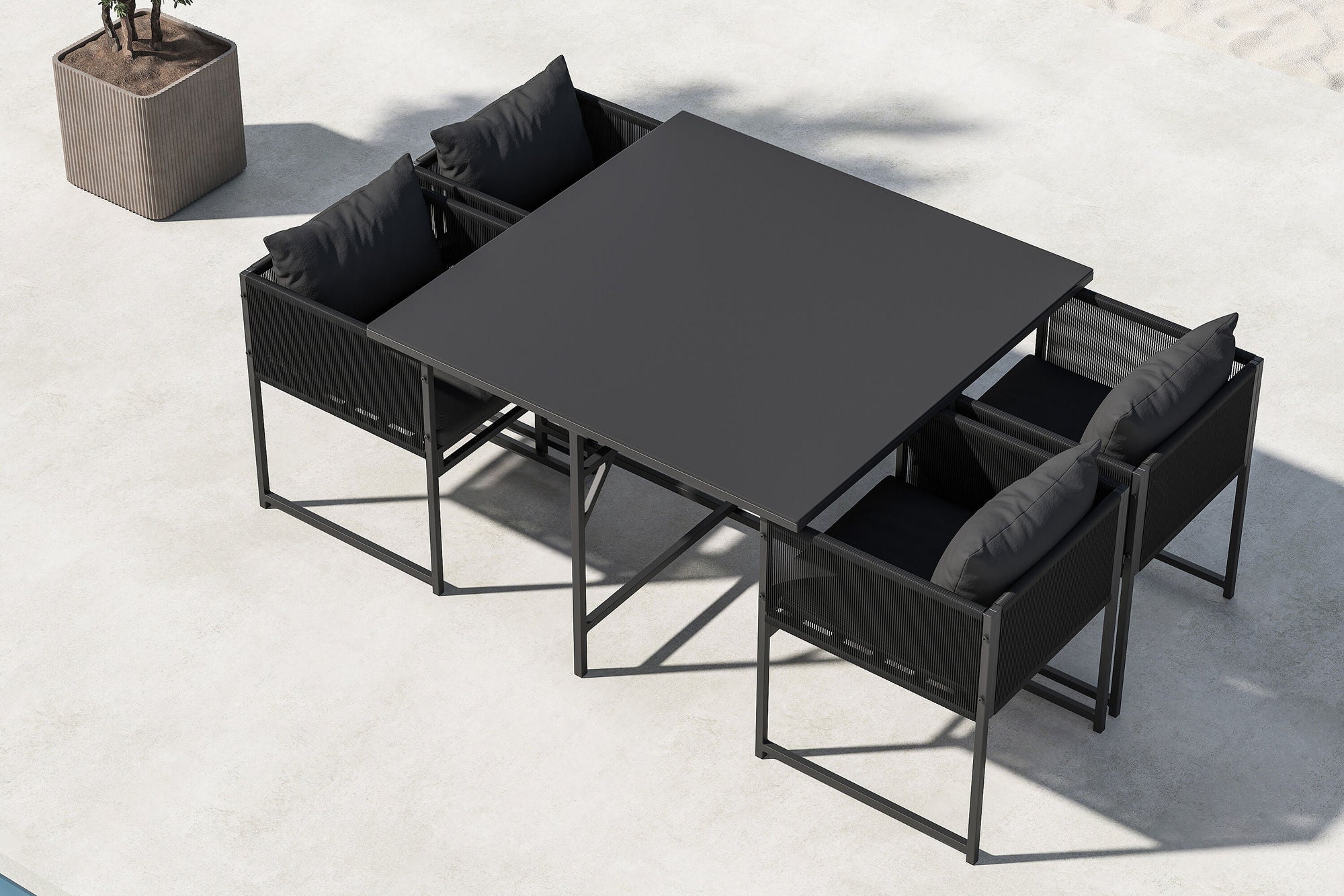 Venture Home Noto Dining Set - Black / Black