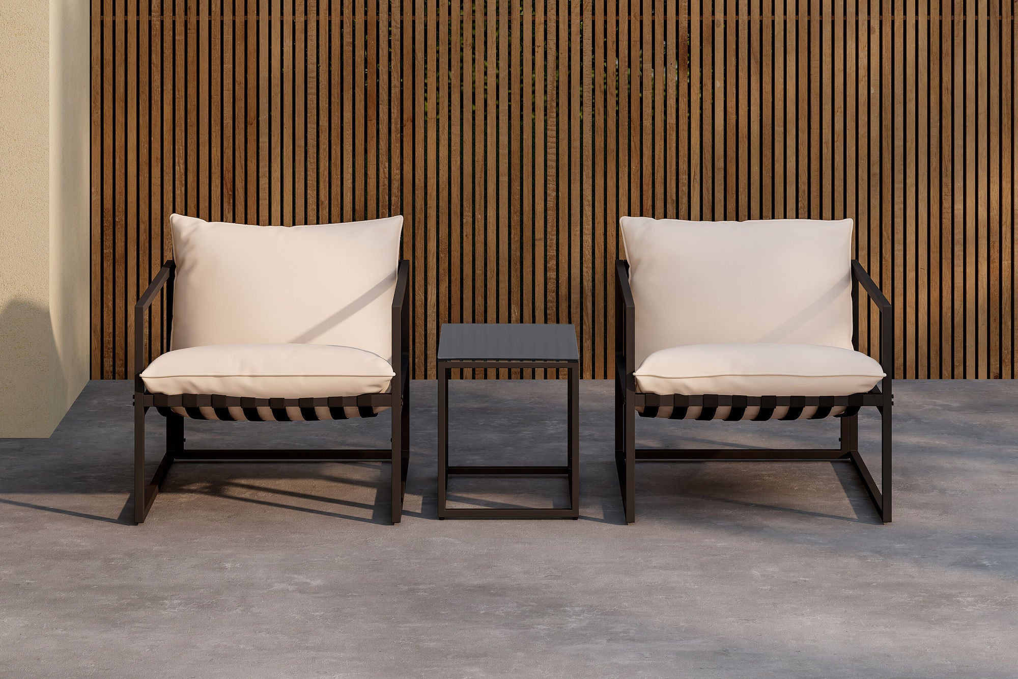Venture Home Messina Lounge Set - Black/Beige