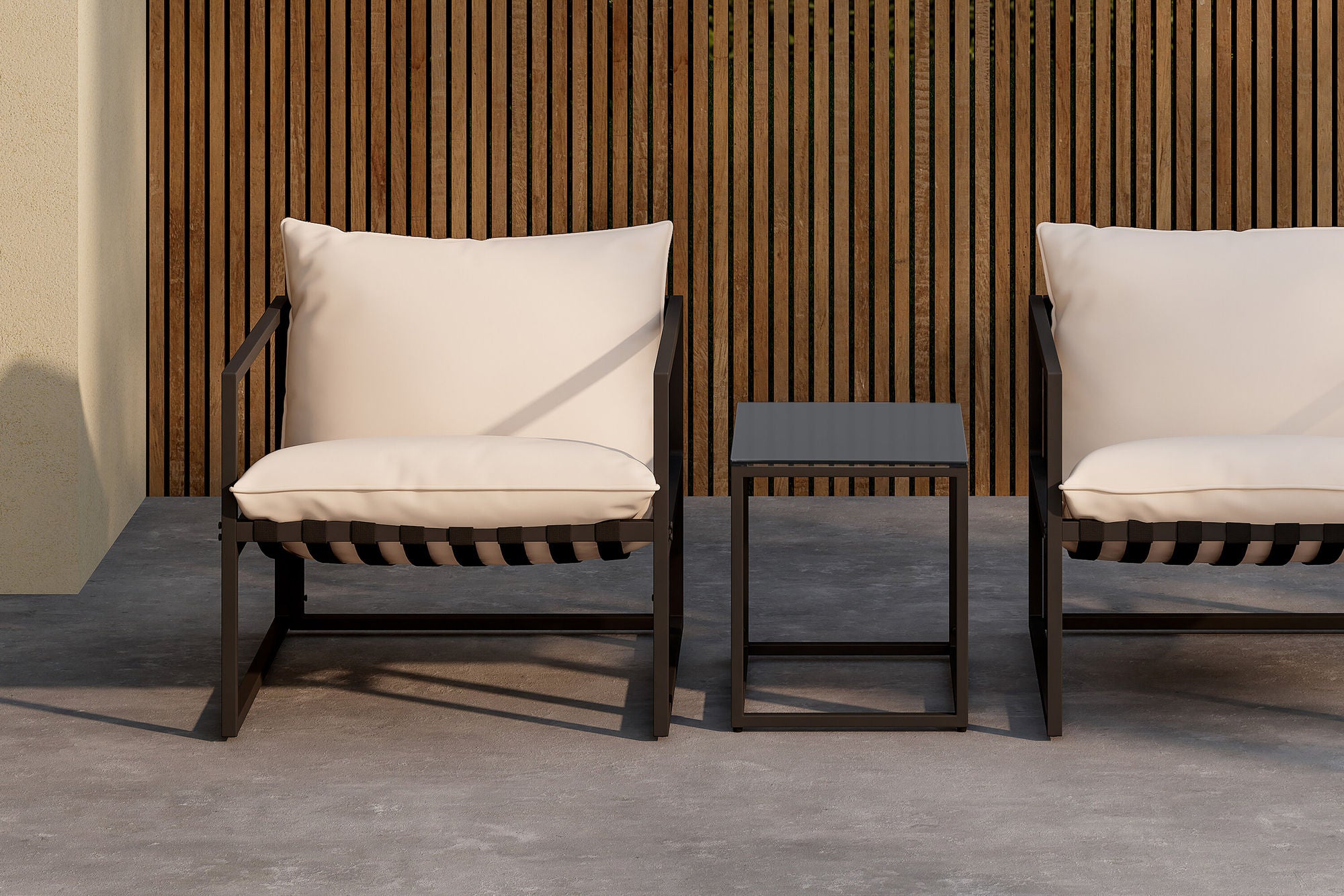 Venture Home Messina Lounge Set - Black/Beige