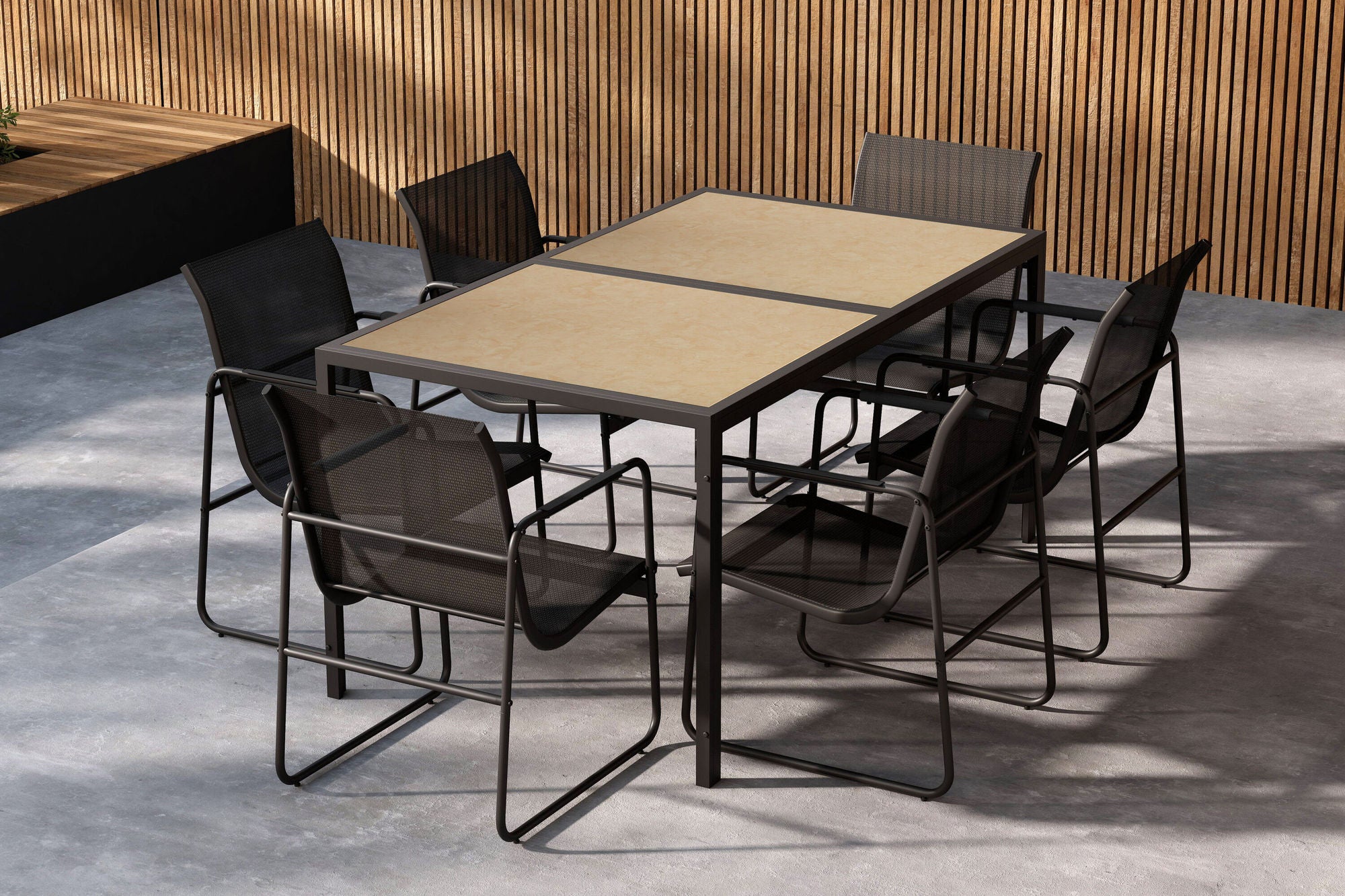 Venture Home lampeedusa Dining Set - Black / Brown