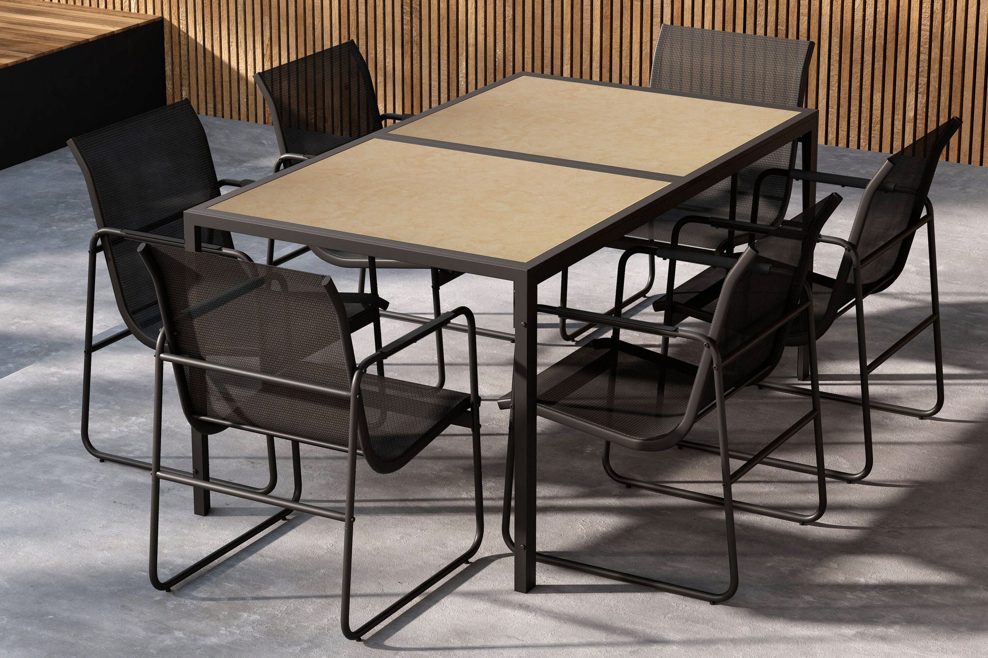 Venture Home lampeedusa Dining Set - Black / Brown
