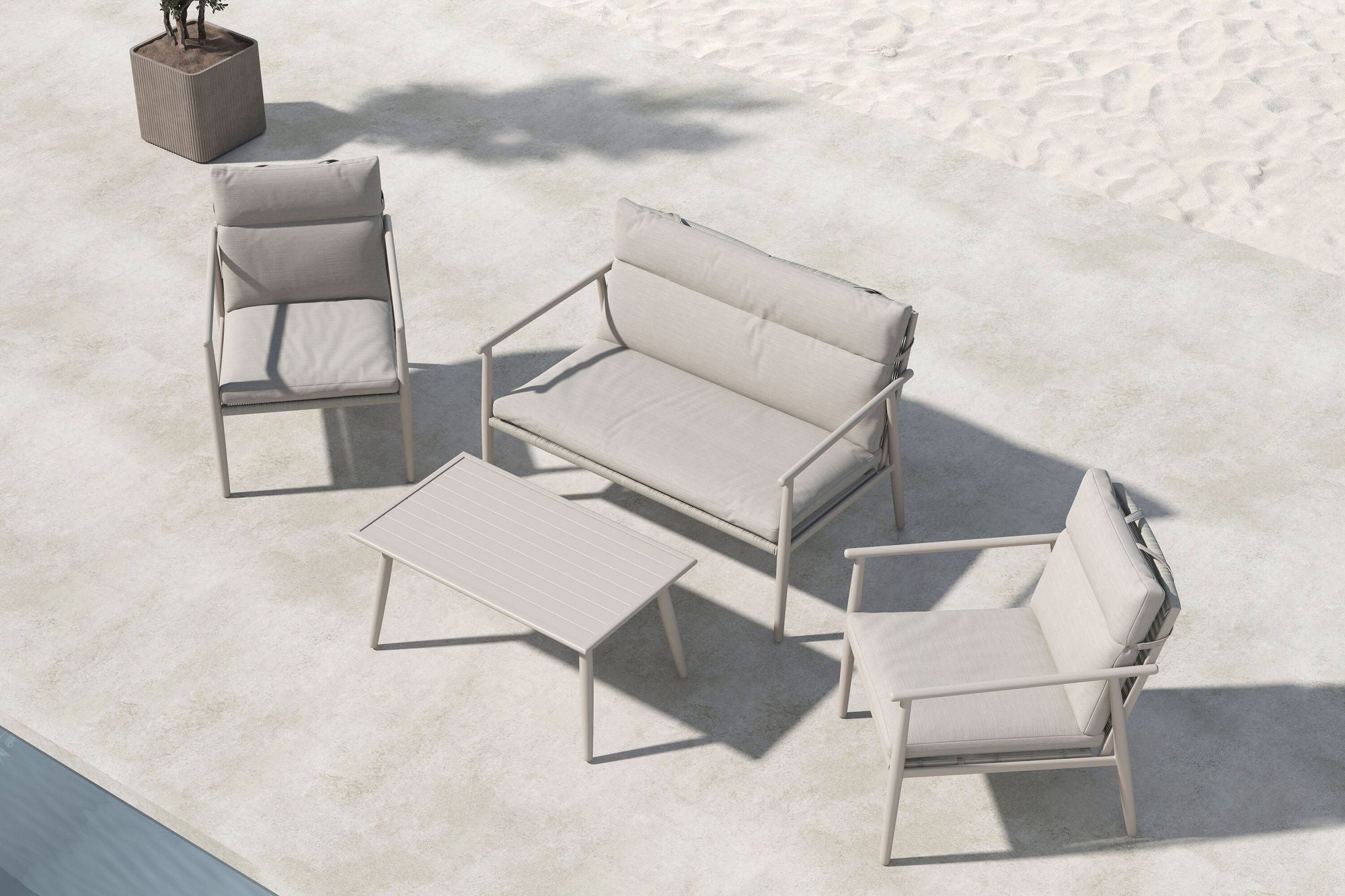 Venture Home Mazzaro Sofa Set - Beige / Beige