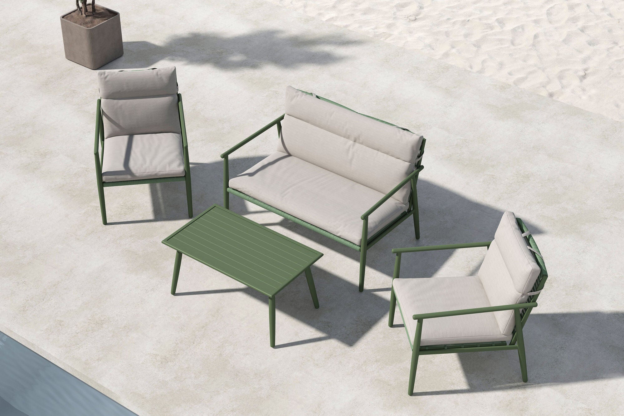 Venture Home Mazzaro Sofa Set - Green / Beige