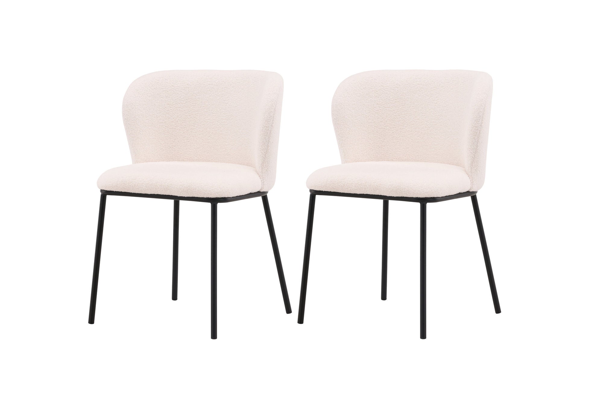 Venture Home Edina Spisebordsstol 2-pack - Black / White Boucle