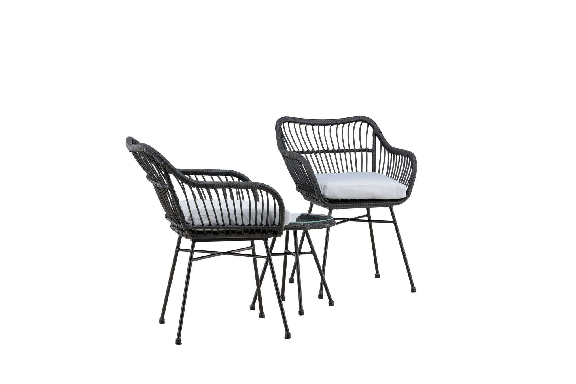 Venture Home Viga - Balcony Set- Black - Wicker -