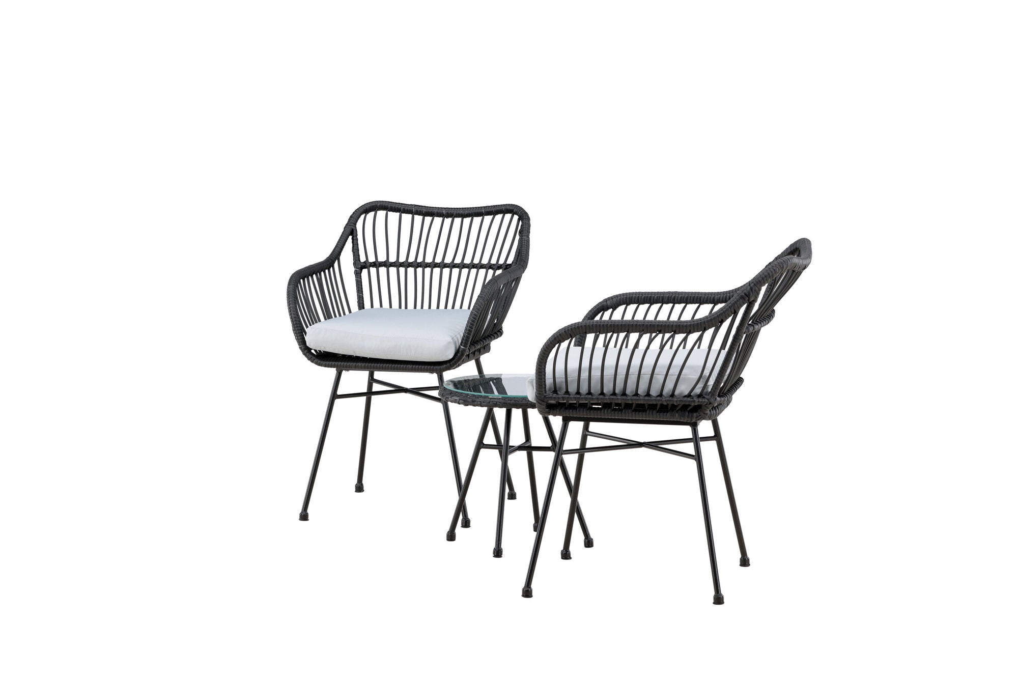 Venture Home Viga - Balcony Set- Black - Wicker -