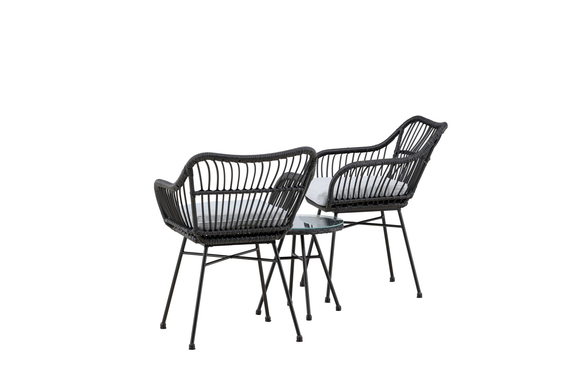 Venture Home Viga - Balcony Set- Black - Wicker -