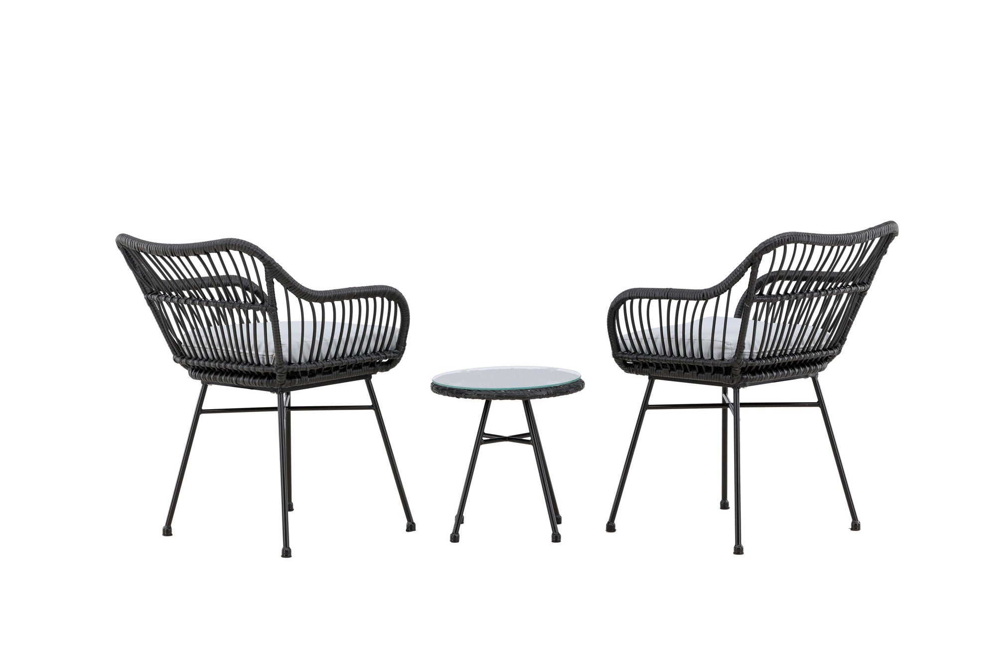 Venture Home Viga - Balcony Set- Black - Wicker -