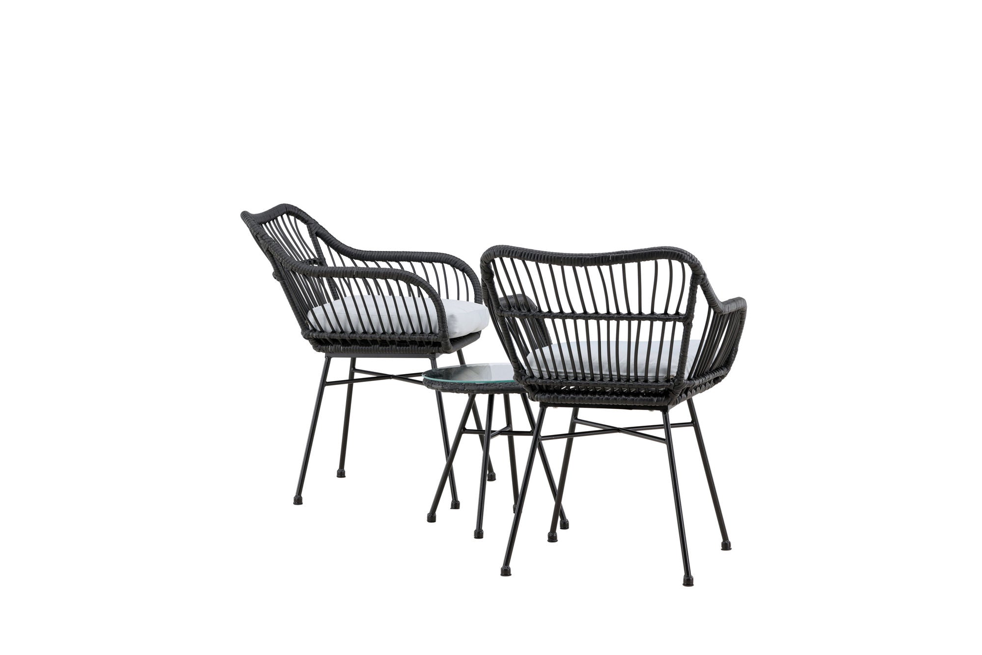 Venture Home Viga - Balcony Set- Black - Wicker -