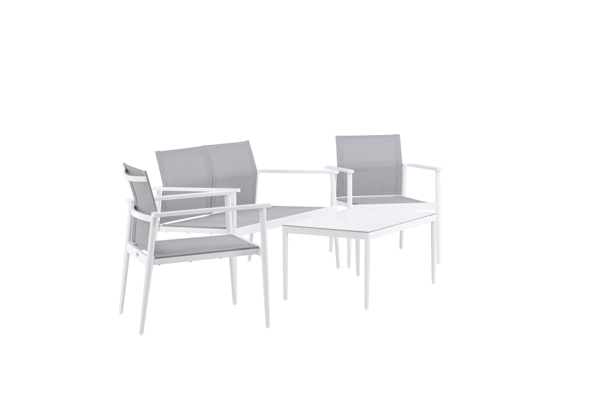 Venture Home Break - Sofa set- White / Grey - Aluminium / Textilene -
