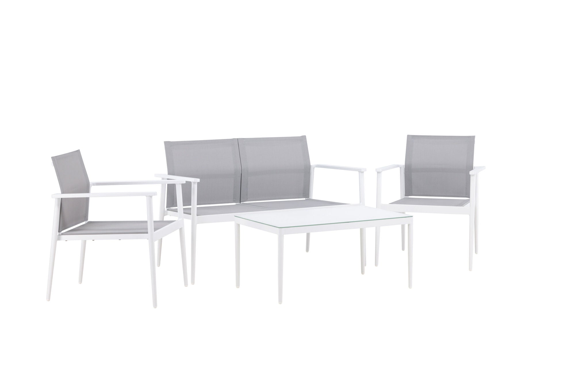 Venture Home Break - Sofa set- White / Grey - Aluminium / Textilene -