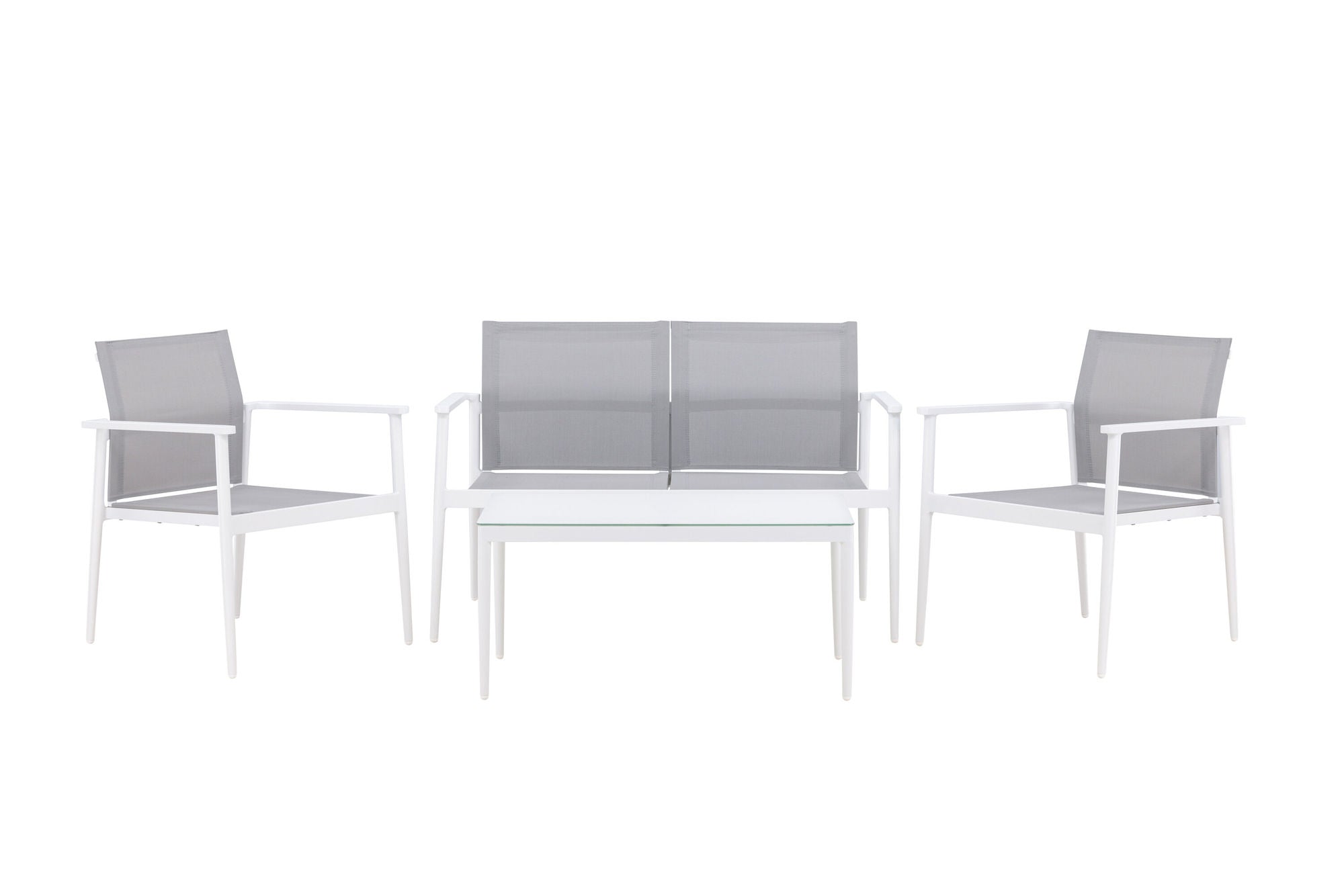 Venture Home Break - Sofa set- White / Grey - Aluminium / Textilene -