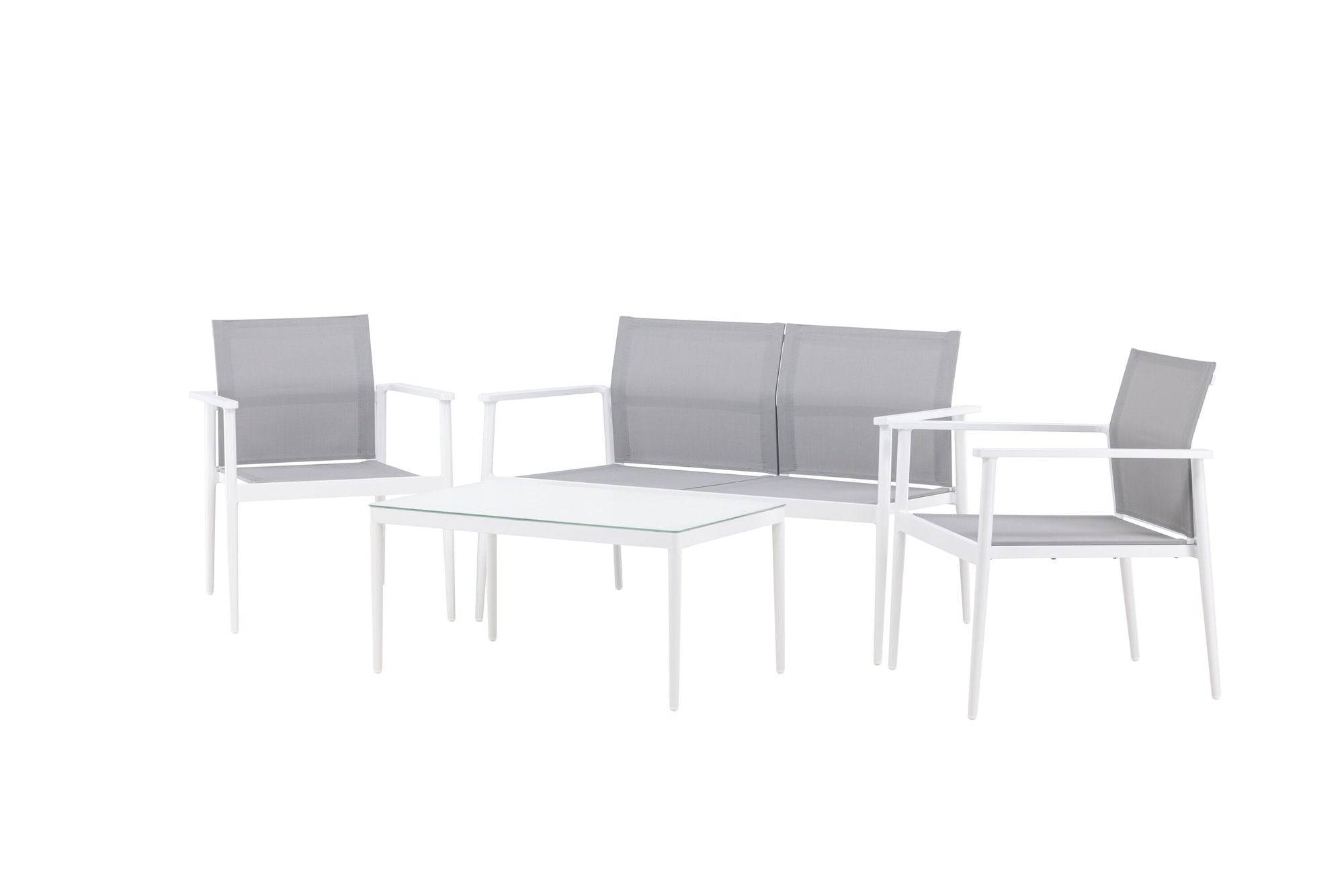 Venture Home Break - Sofa set- White / Grey - Aluminium / Textilene -